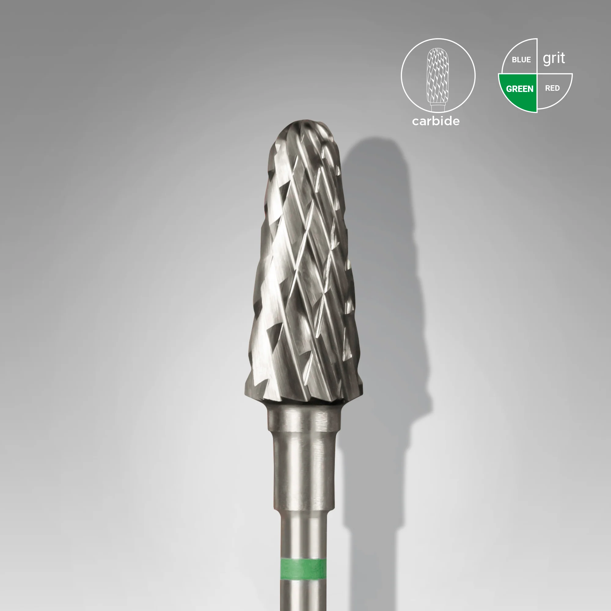 Queen's Cosmetics Marseille - Staleks pro - Embout en carbure pour les ongles "Tronconique" Vert 6/14 MM STALEKS PRO