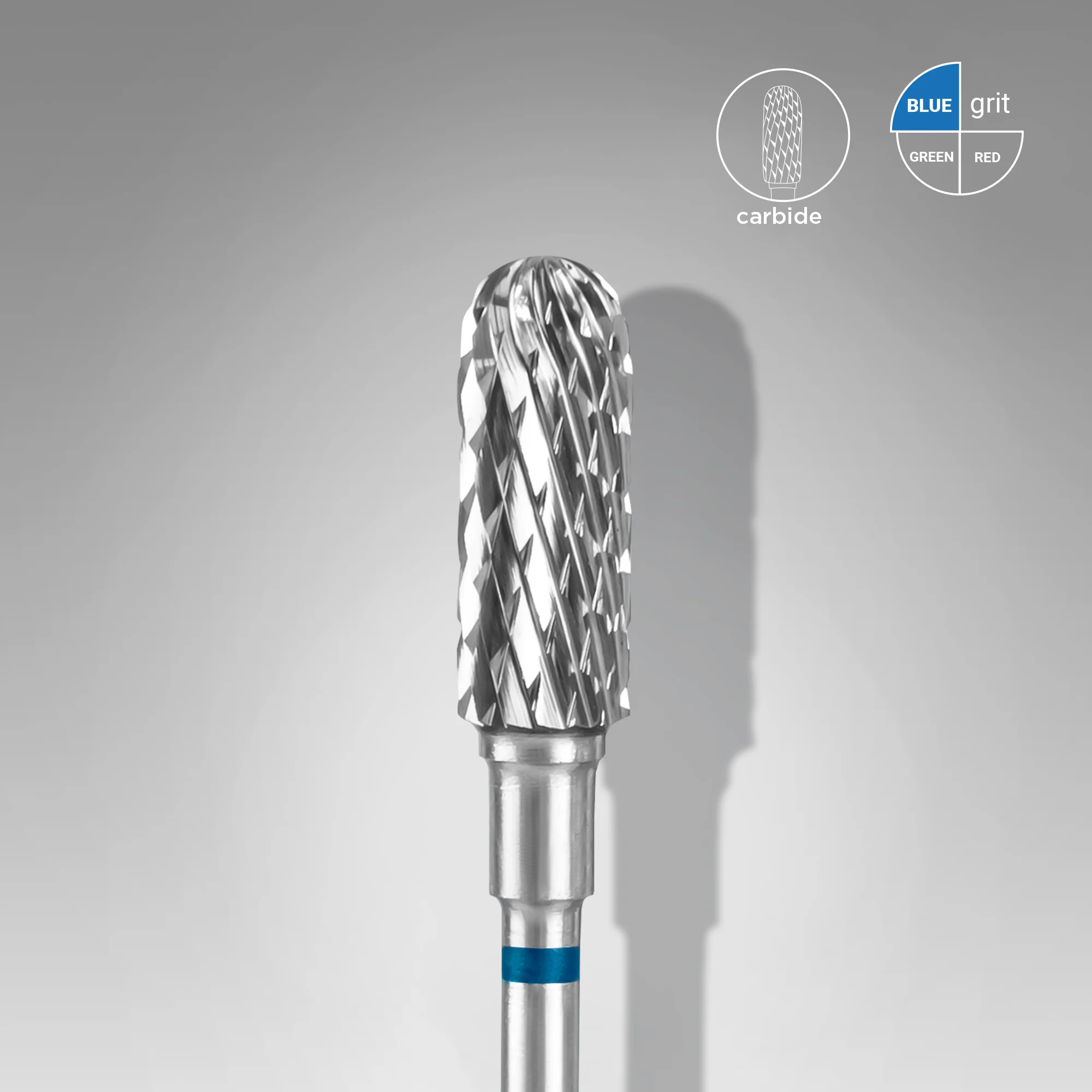 Queen's Cosmetics Marseille - Staleks pro - Embout en carbure pour les ongles "Cylindre arrondi" Bleu 5/13 MM STALEKS PRO