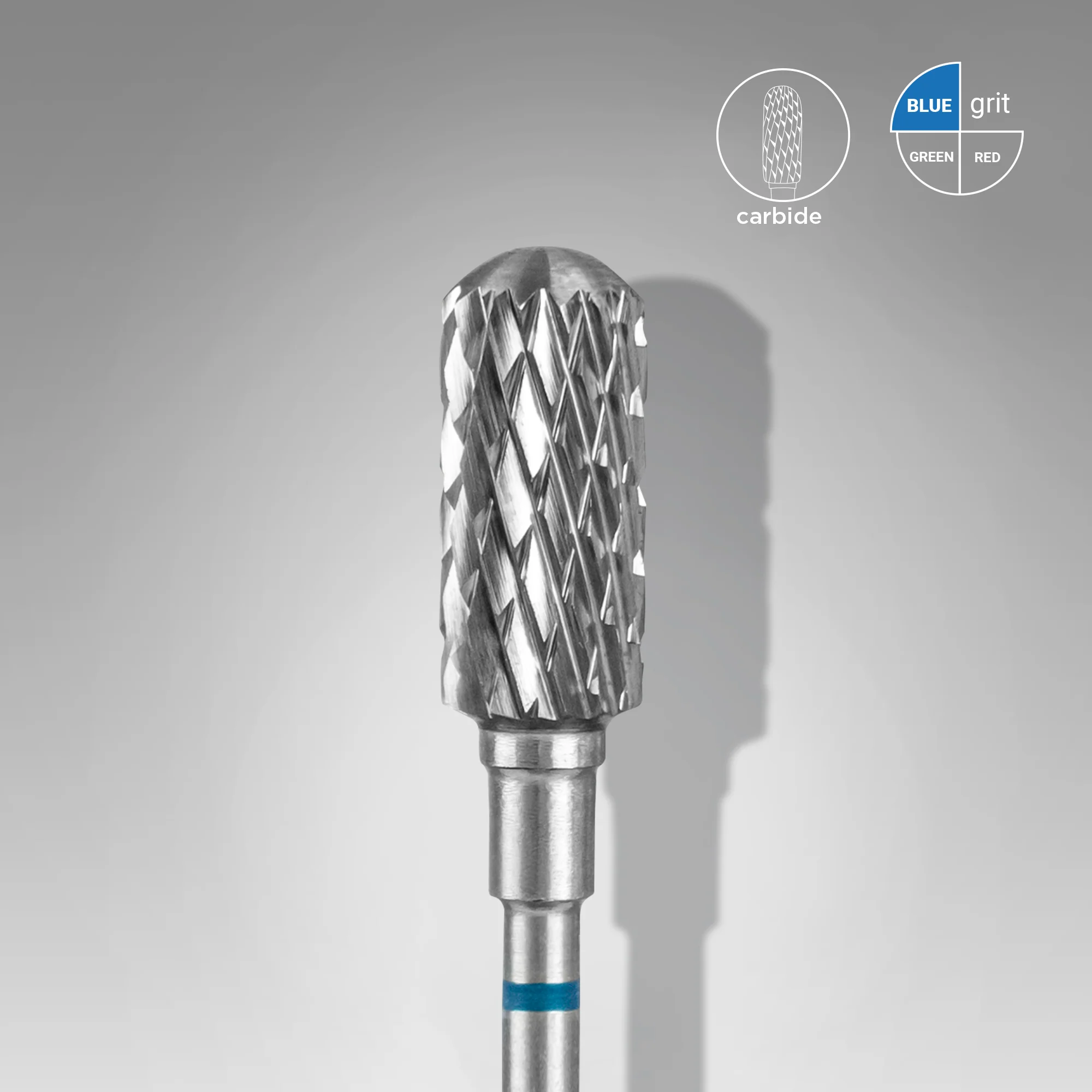 Queen's Cosmetics Marseille - Staleks pro - Embout en carbure pour les ongles "Cylindre arrondi sécurisé" Bleu 6/14 MM STALEKS PRO