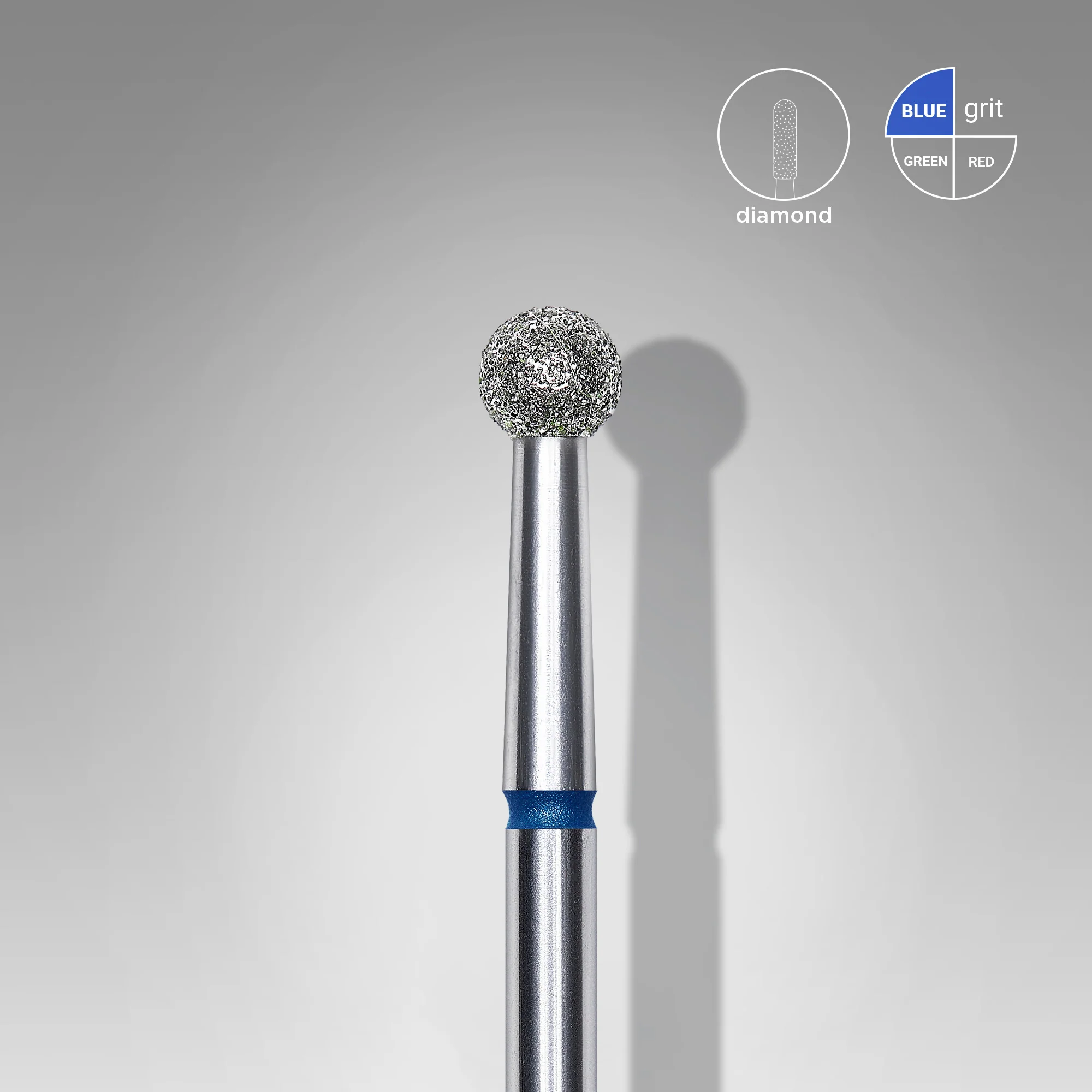 Queen's Cosmetics Marseille - Staleks pro - Embout diamant pour les ongles "Boule" Bleu 3.5 MM STALEKS PRO