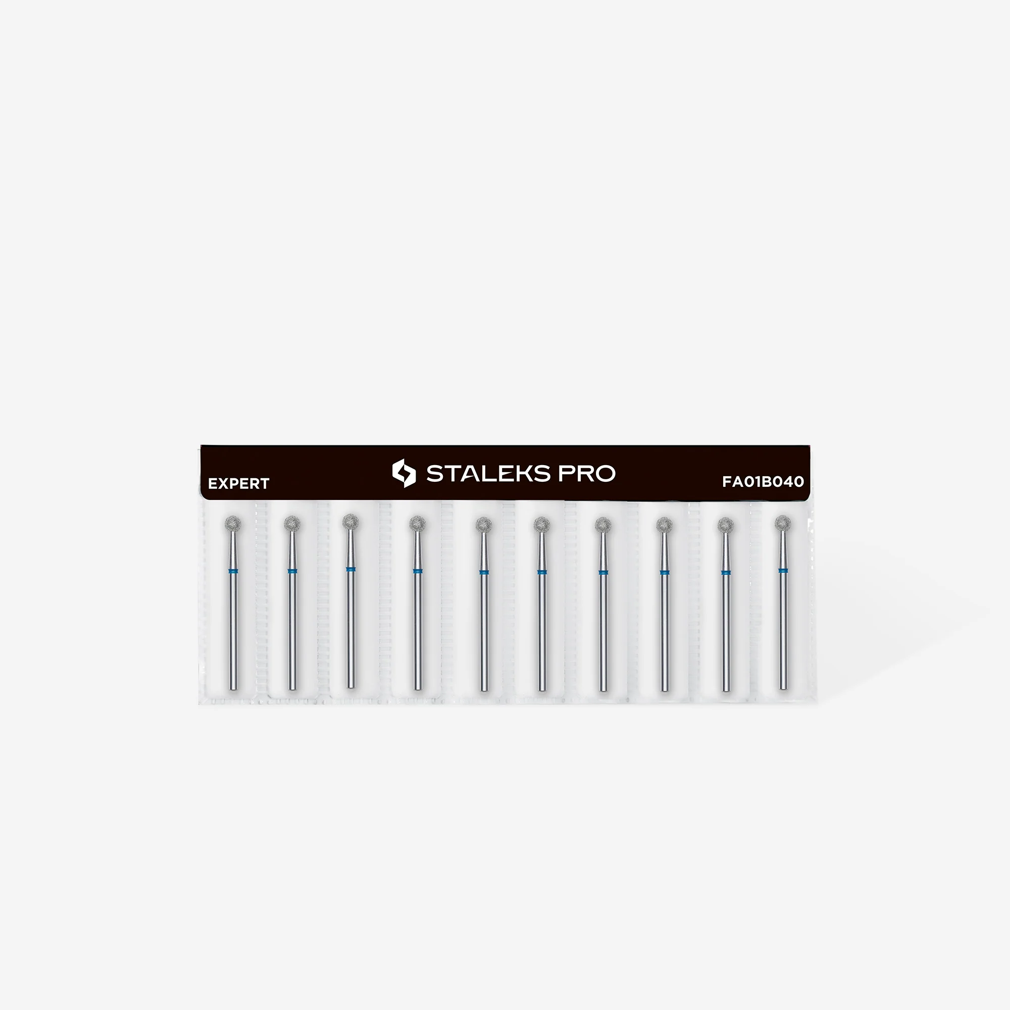 Queen's Cosmetics Marseille - Staleks pro - Embout diamant pour les ongles "Boule" Bleu 4 MM STALEKS PRO