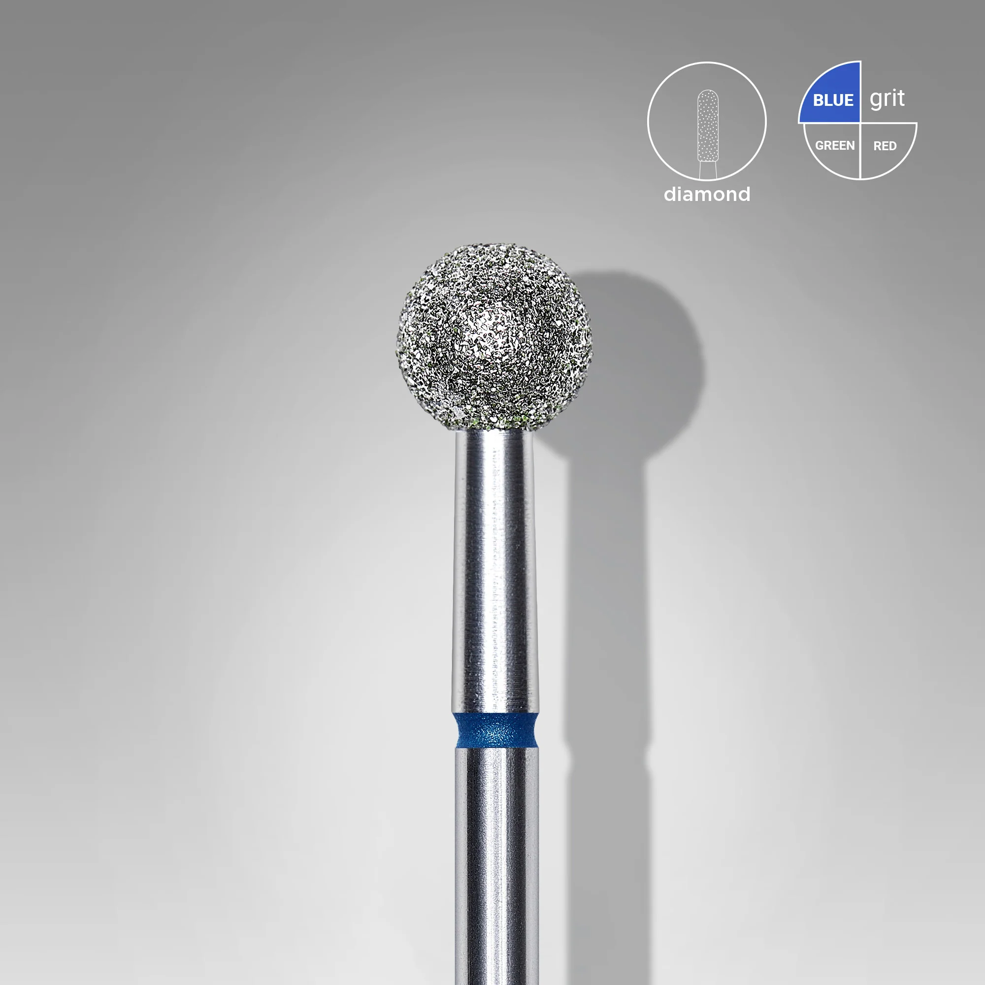 Queen's Cosmetics Marseille - Staleks pro - Embout diamant pour les ongles "Boule" Bleu 5 MM STALEKS PRO
