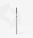 Queen's Cosmetics Marseille - Staleks pro - Embout diamant pour les ongles "Flamme pointue" Rouge 2.1/8 MM STALEKS PRO