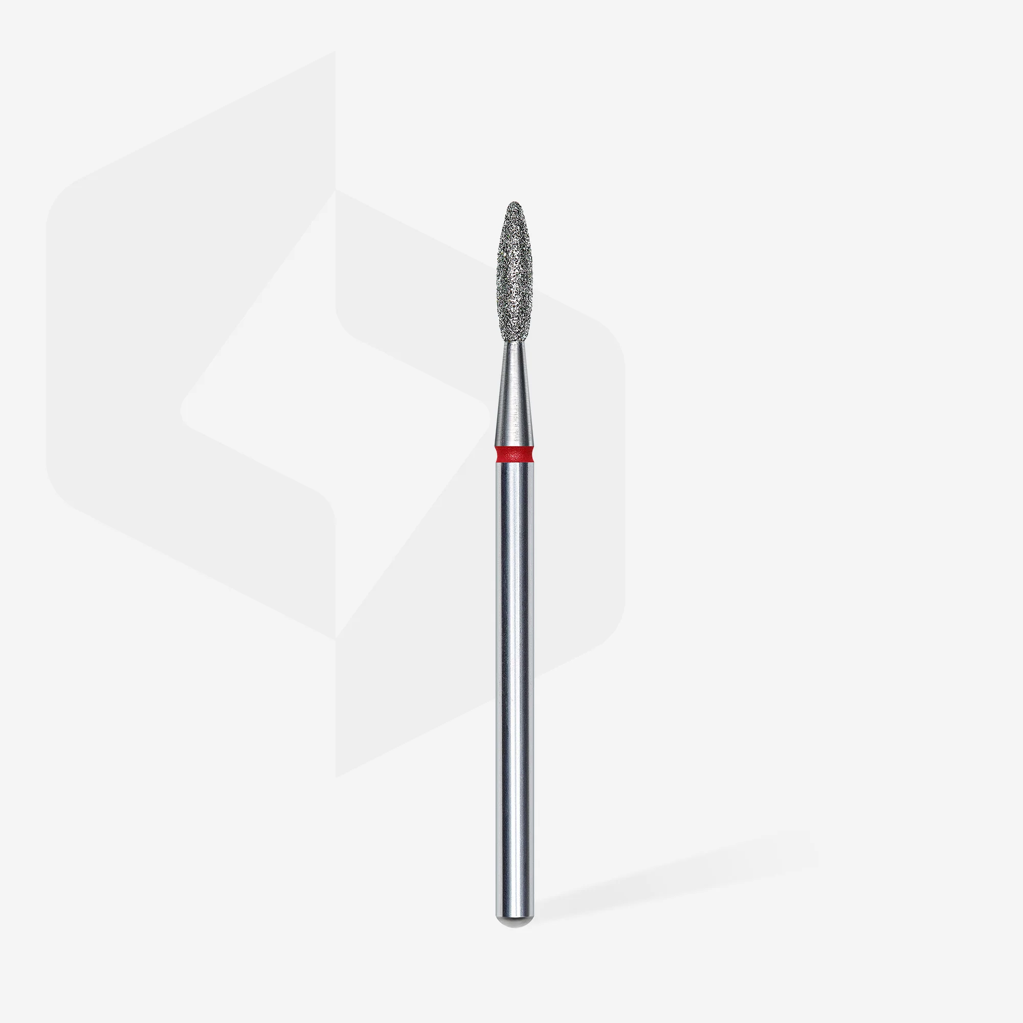 Queen's Cosmetics Marseille - Staleks pro - Embout diamant pour les ongles "Flamme pointue" Rouge 2.1/8 MM STALEKS PRO