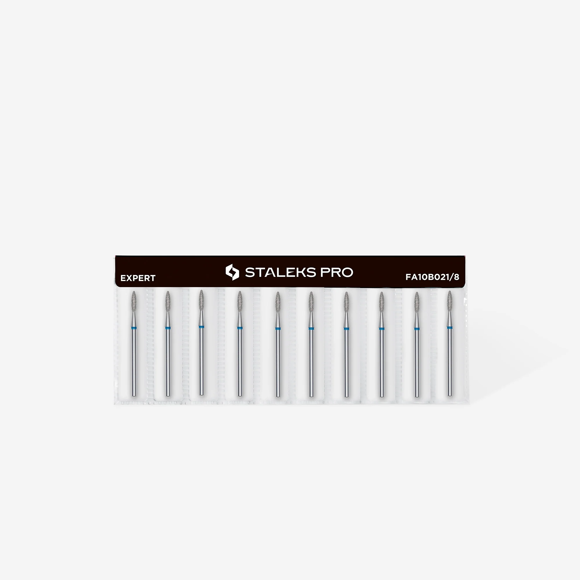 Queen's Cosmetics Marseille - Staleks pro - Embout diamant pour les ongles "Flamme" Bleu 2.1/8 MM STALEKS PRO