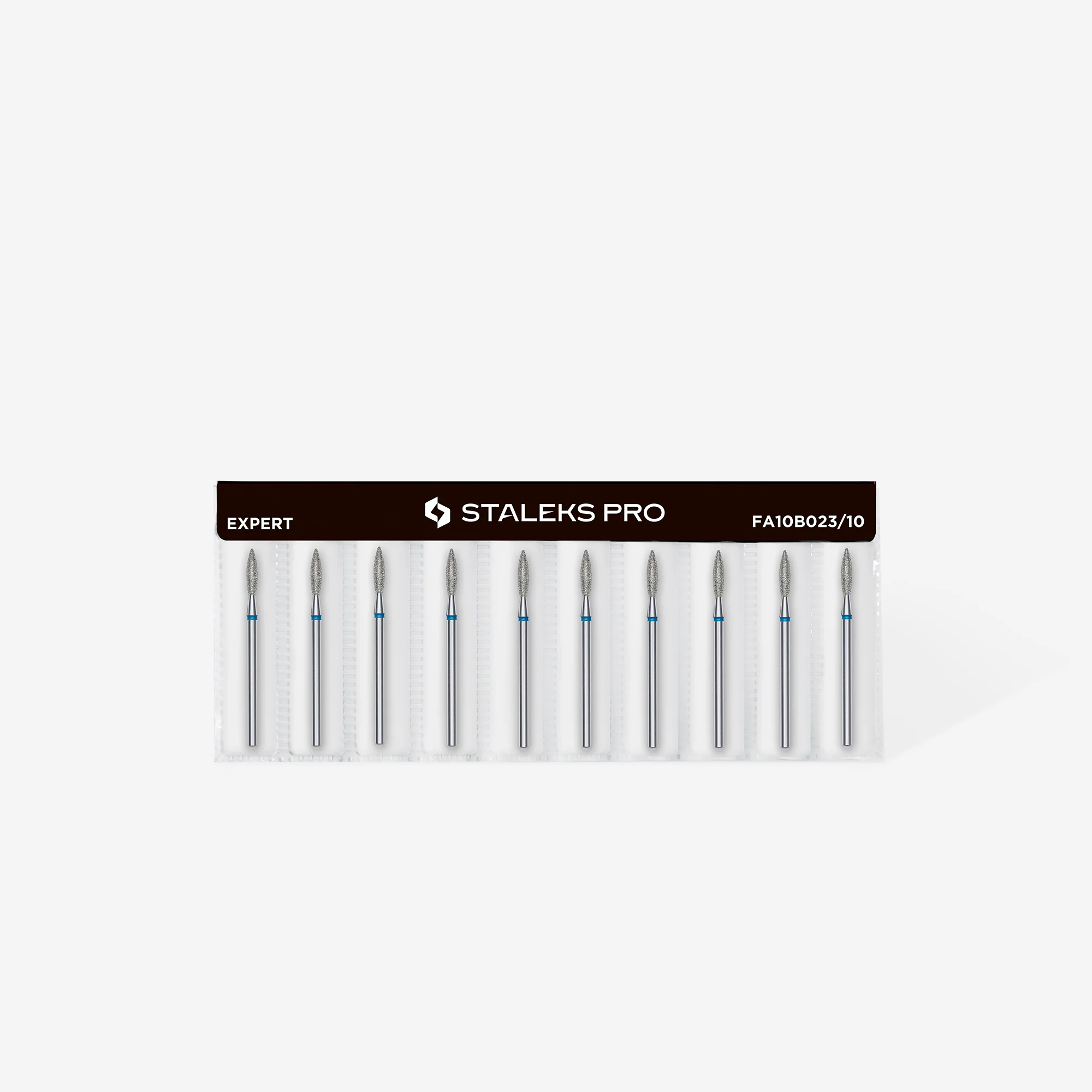 Queen's Cosmetics Marseille - Staleks pro - Embout diamant pour les ongles "Flamme" Bleu 2.3/10 MM STALEKS PRO