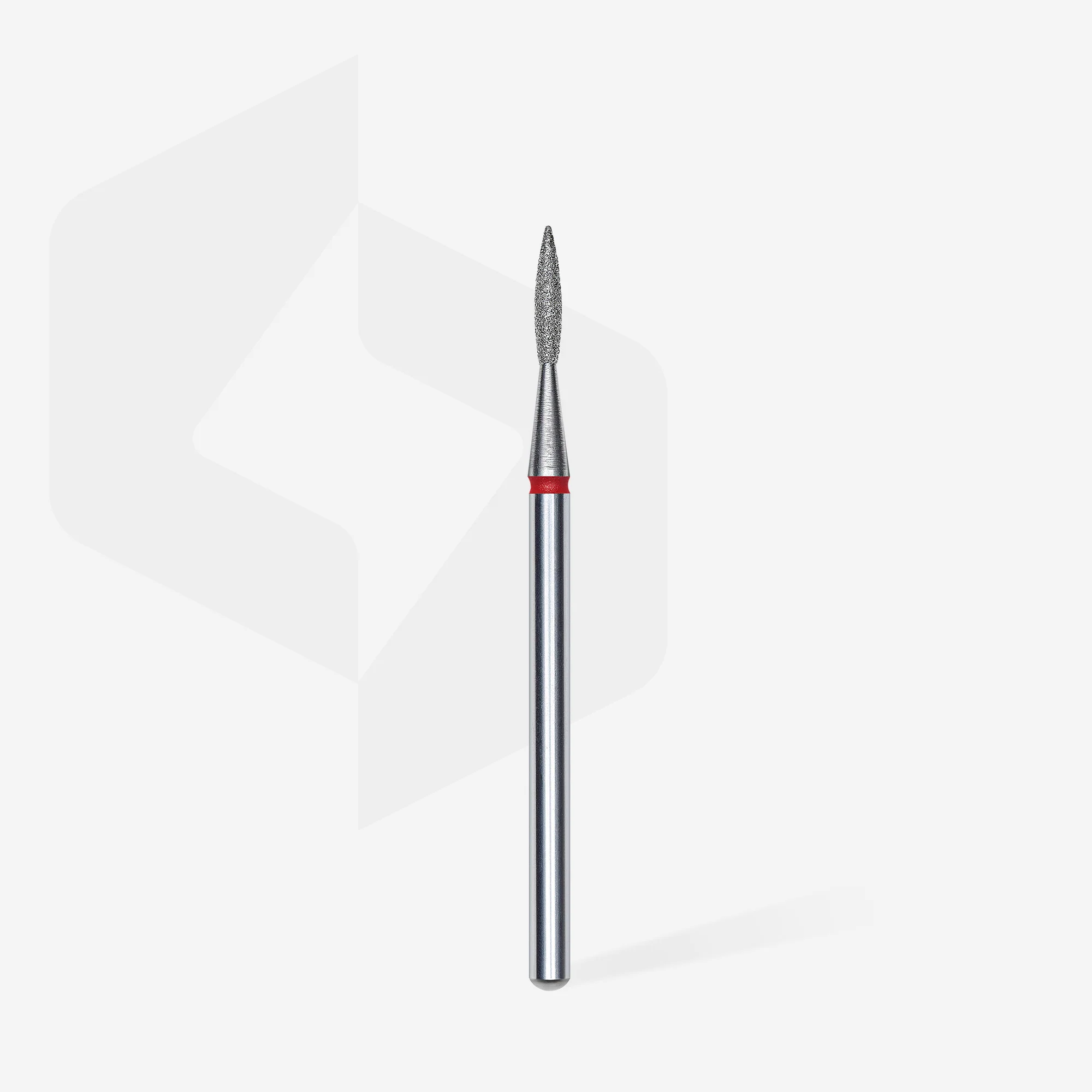 Queen's Cosmetics Marseille - Staleks pro - Embout diamant pour les ongles "Flamme pointue" Rouge 1.6/8 MM STALEKS PRO