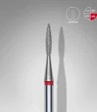 Queen's Cosmetics Marseille - Staleks pro - Embout diamant pour les ongles "Flamme pointue" Rouge 1.6/8 MM STALEKS PRO