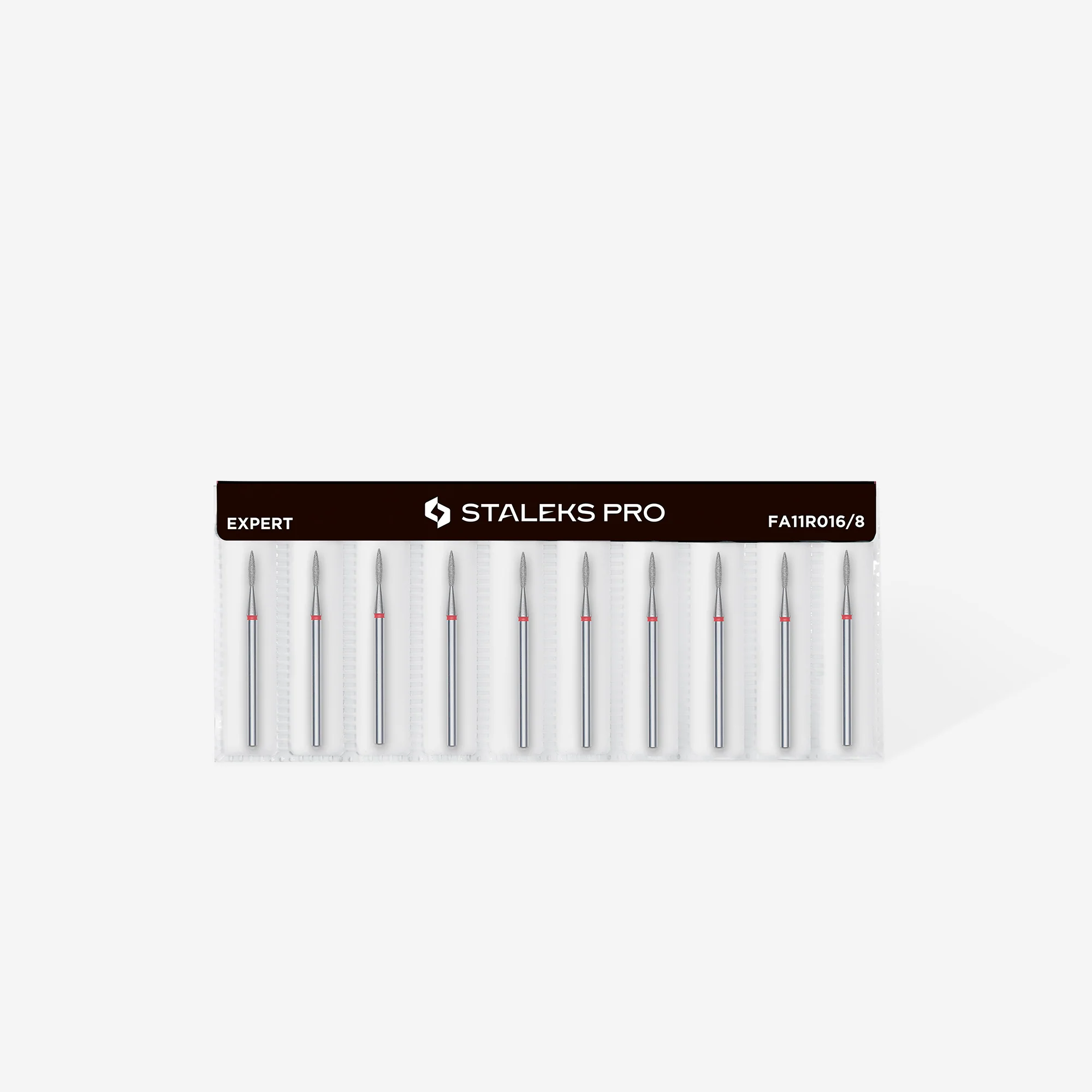 Queen's Cosmetics Marseille - Staleks pro - Embout diamant pour les ongles "Flamme pointue" Rouge 1.6/8 MM STALEKS PRO
