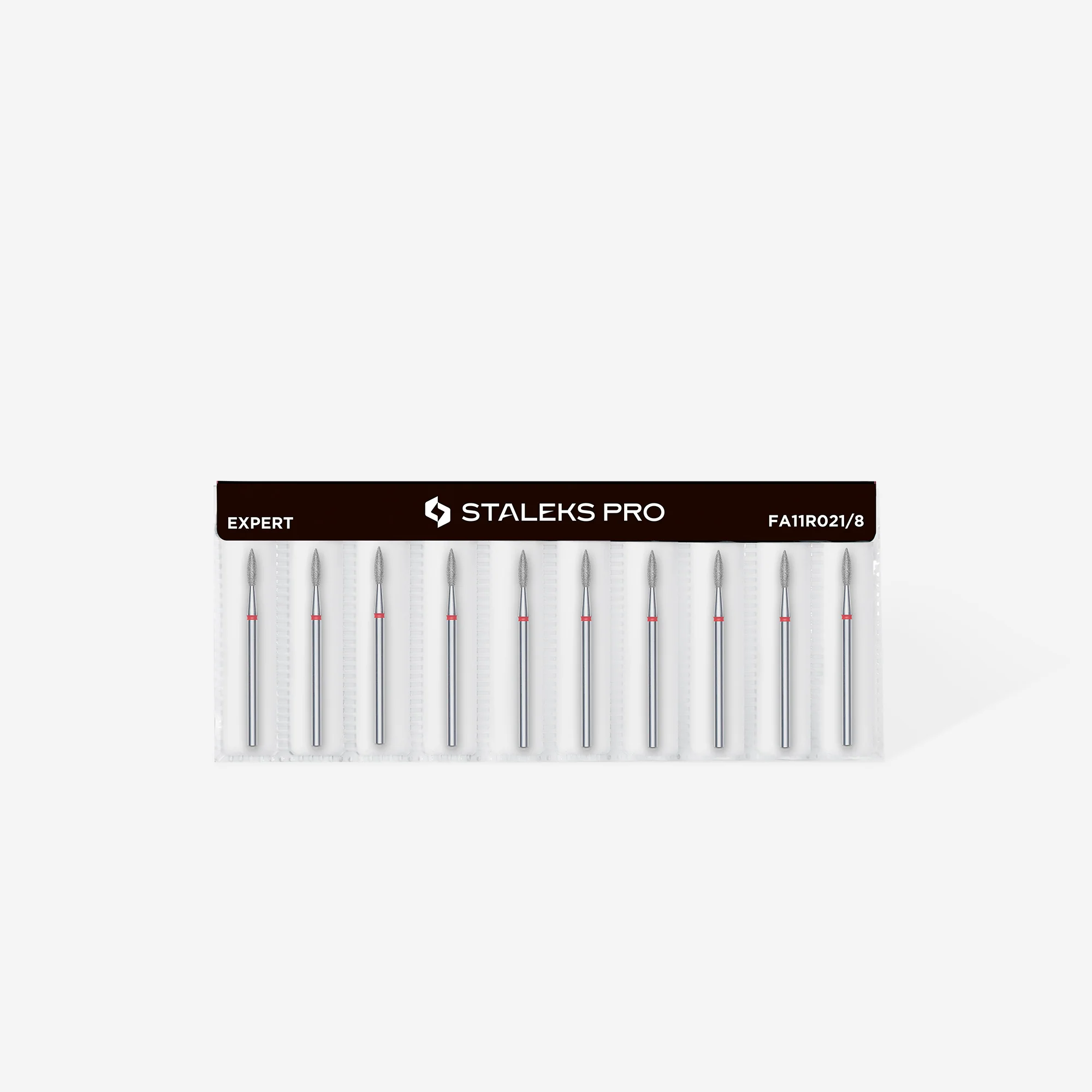 Queen's Cosmetics Marseille - Staleks pro - Embout diamant pour les ongles "Flamme" Rouge 2.1/8 MM STALEKS PRO