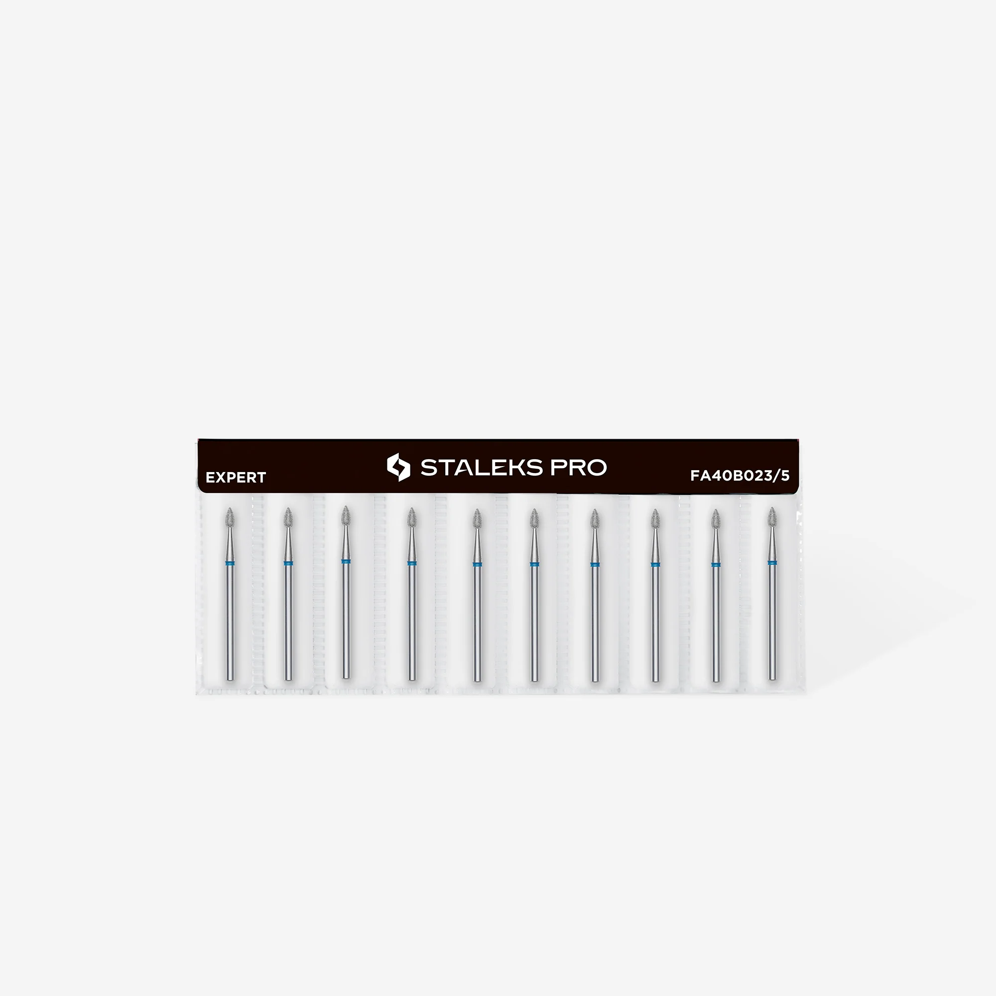 Queen's Cosmetics Marseille - Staleks pro - Embout diamant pour les ongles "Goutte" Bleu 2.3/5 MM STALEKS PRO