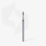 Queen's Cosmetics Marseille - Staleks pro - Embout diamant pour les ongles "Goutte" Rouge 1.3/5 MM STALEKS PRO