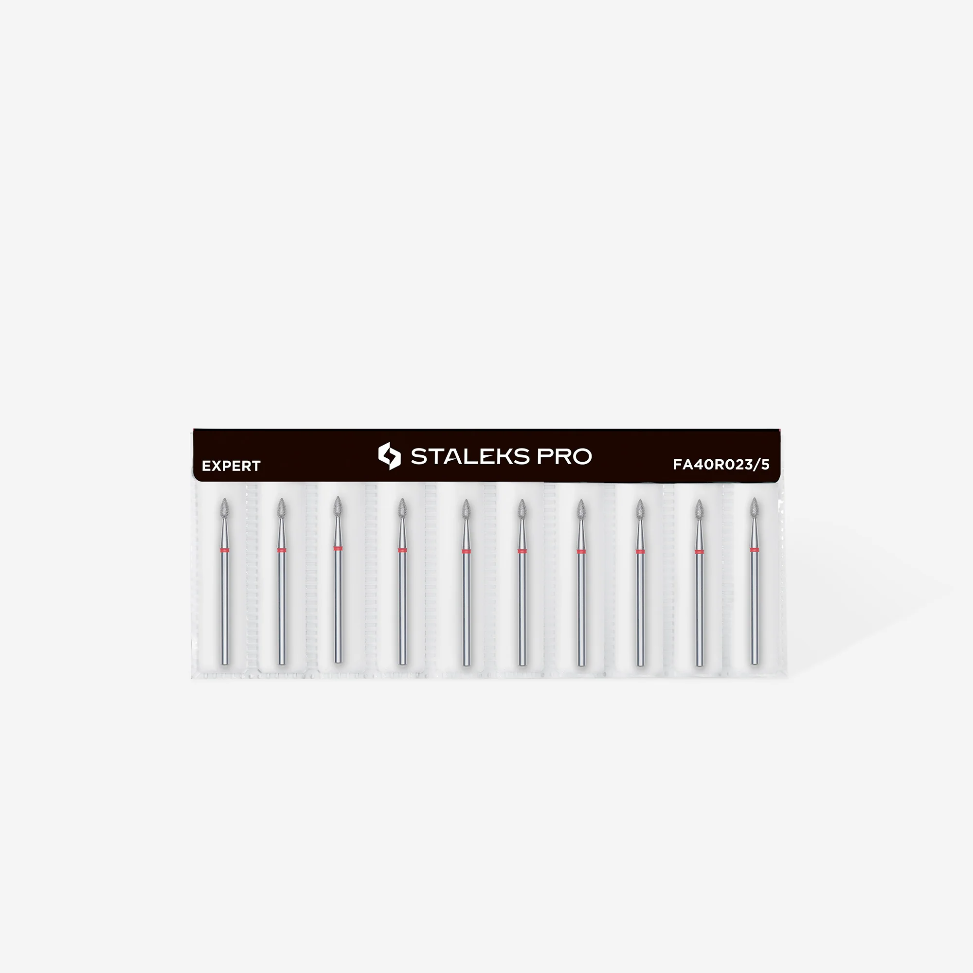 Queen's Cosmetics Marseille - Staleks pro - Embout diamant pour les ongles "Goutte" Rouge 1.3/5 MM STALEKS PRO
