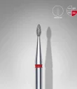 Queen's Cosmetics Marseille - Staleks pro - Embout diamant pour les ongles "Goutte" Rouge 1.6/4 MM STALEKS PRO