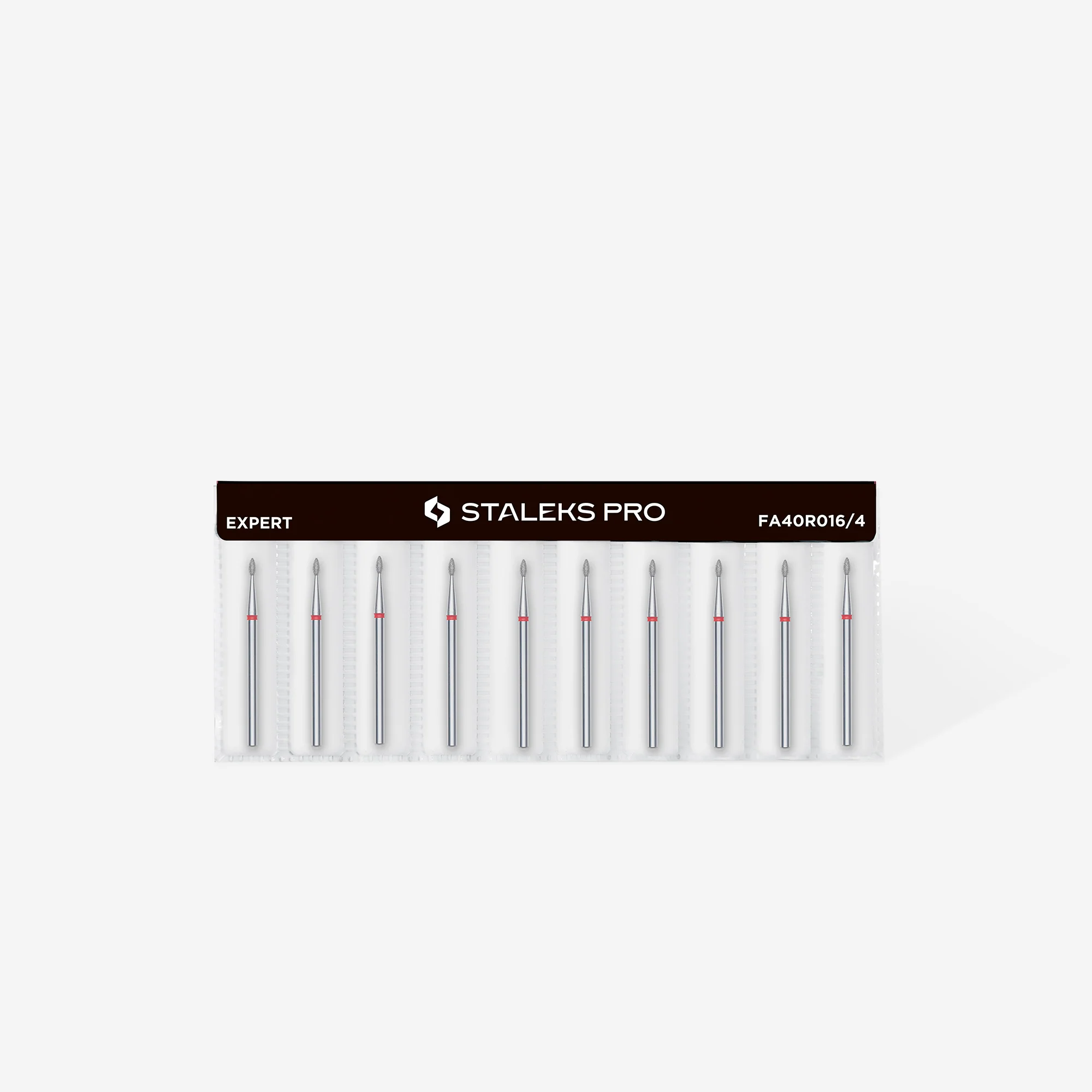 Queen's Cosmetics Marseille - Staleks pro - Embout diamant pour les ongles "Goutte" Rouge 1.6/4 MM STALEKS PRO