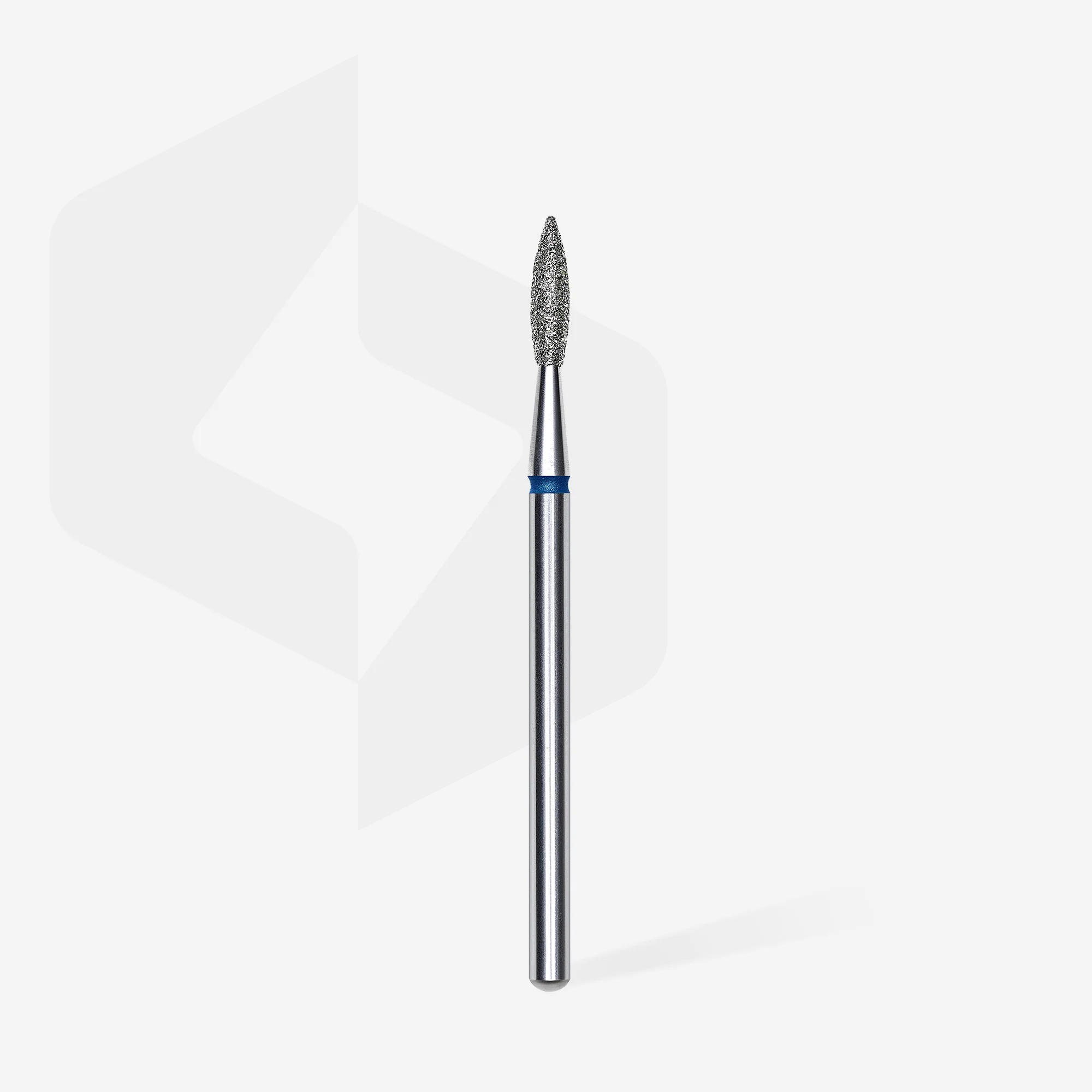 Queen's Cosmetics Marseille - Staleks pro - Embout diamant pour les ongles "Flamme pointue" Bleu 2.1/8 MM STALEKS PRO