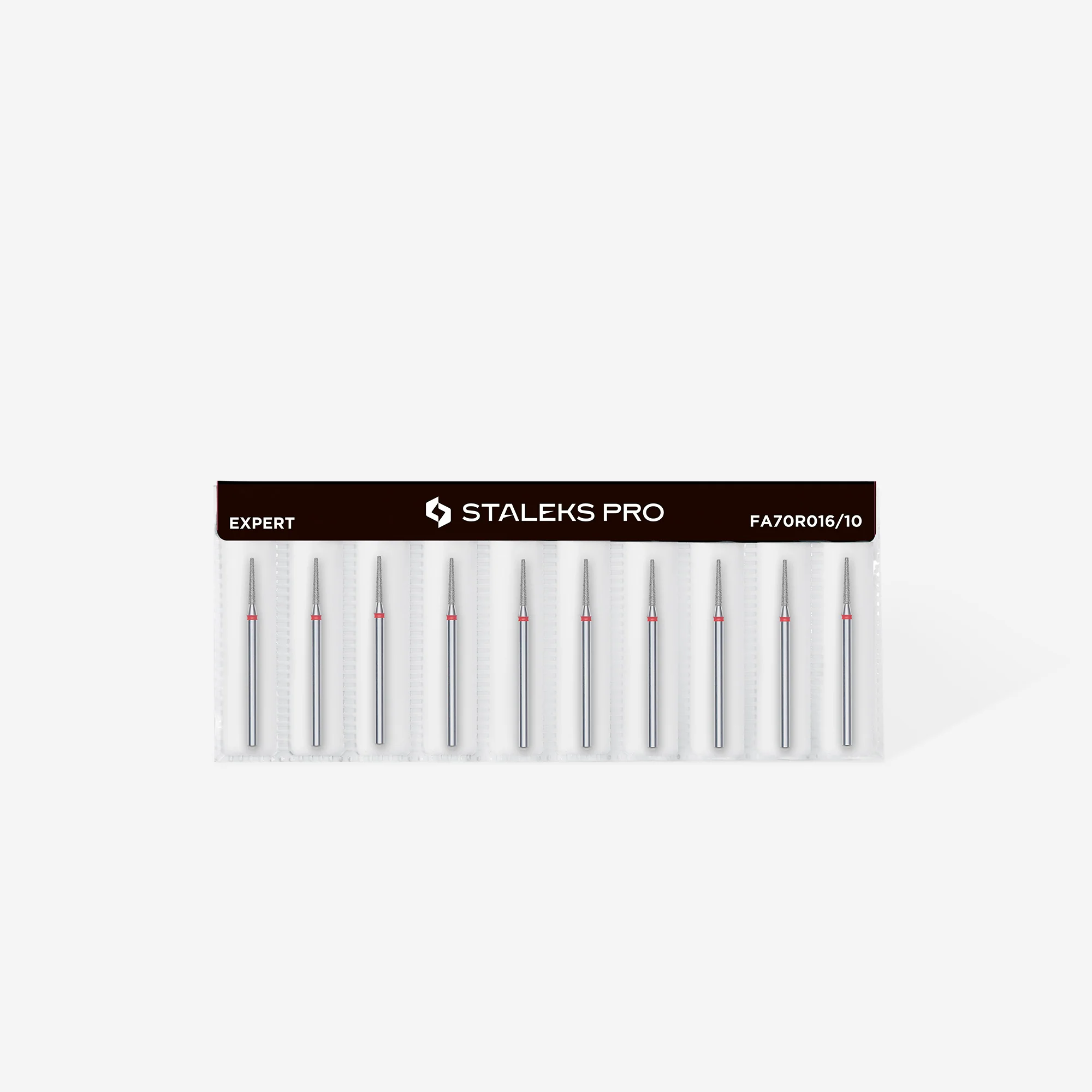 Queen's Cosmetics Marseille - Staleks pro - Embout diamant pour les ongles "Tronconique" Rouge 1.6/10 MM STALEKS PRO
