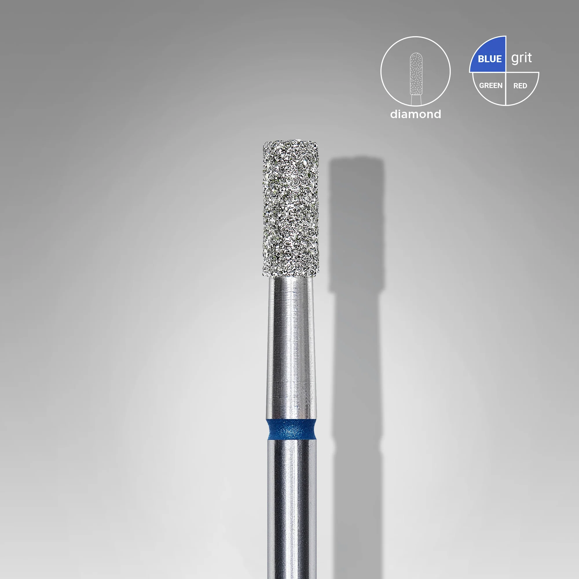 Queen's Cosmetics Marseille - Staleks pro - Embout diamant pour les ongles "Cylindre" Bleu 2.5/6 MM STALEKS PRO