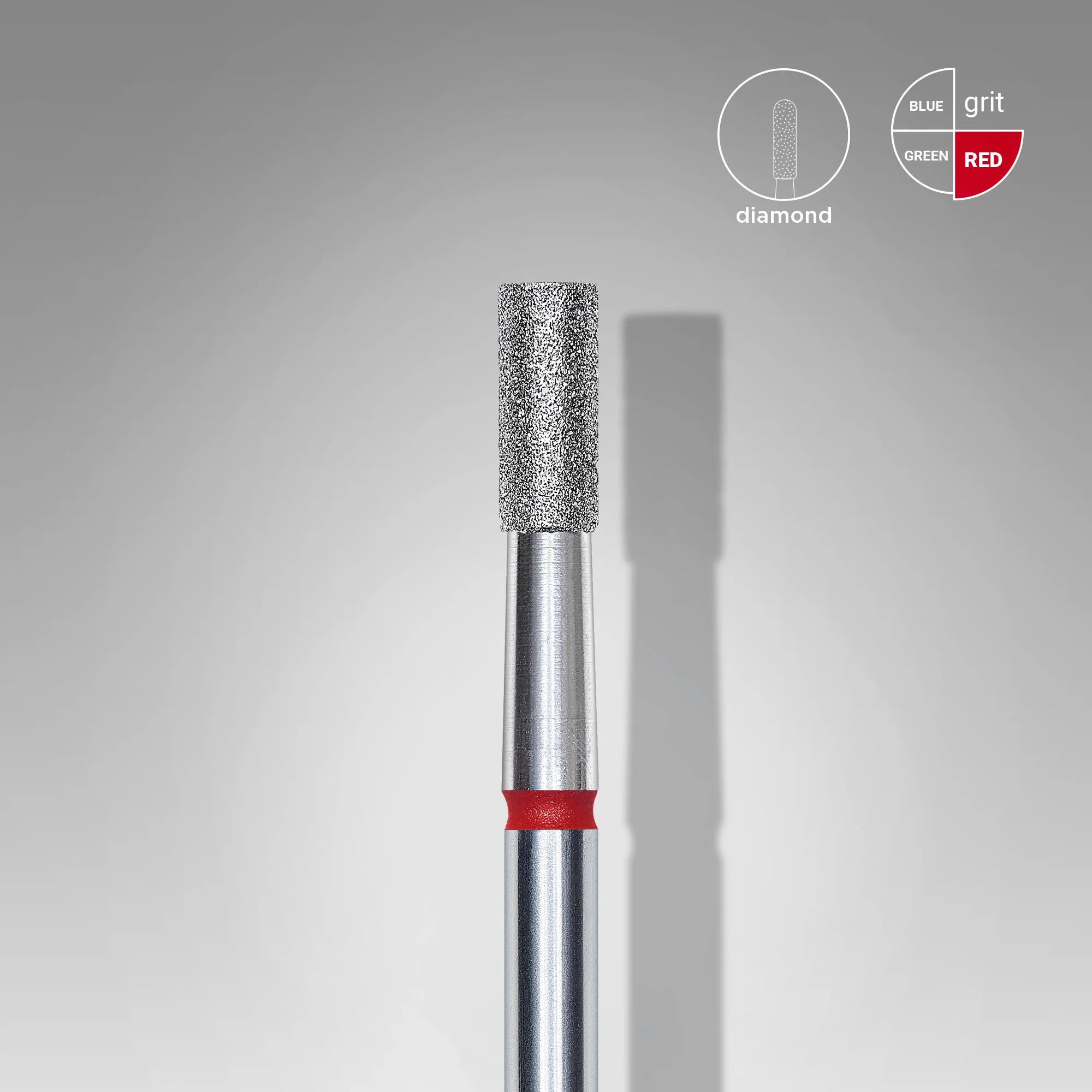 Queen's Cosmetics Marseille - Staleks pro - Embout diamant pour les ongles "Cylindre" Rouge 2.5/6 MM STALEKS PRO