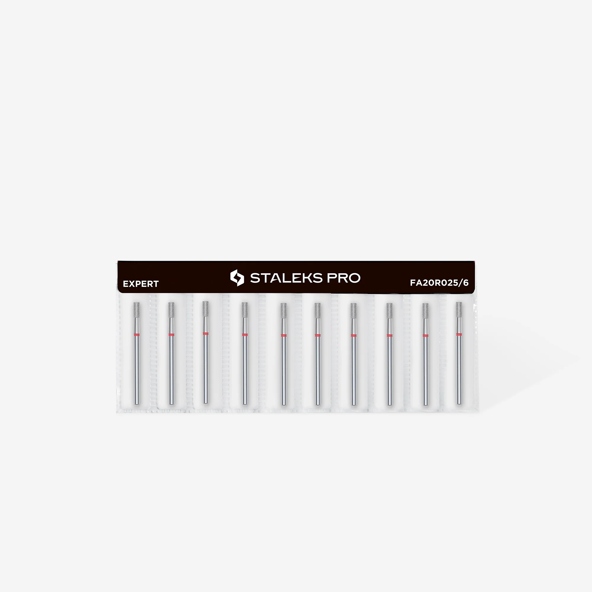 Queen's Cosmetics Marseille - Staleks pro - Embout diamant pour les ongles "Cylindre" Rouge 2.5/6 MM STALEKS PRO