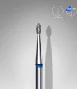 Queen's Cosmetics Marseille - Staleks pro - Embout diamant pour les ongles "Bourgeon arrondi" Bleu 1.6/3.4 MM STALEKS PRO