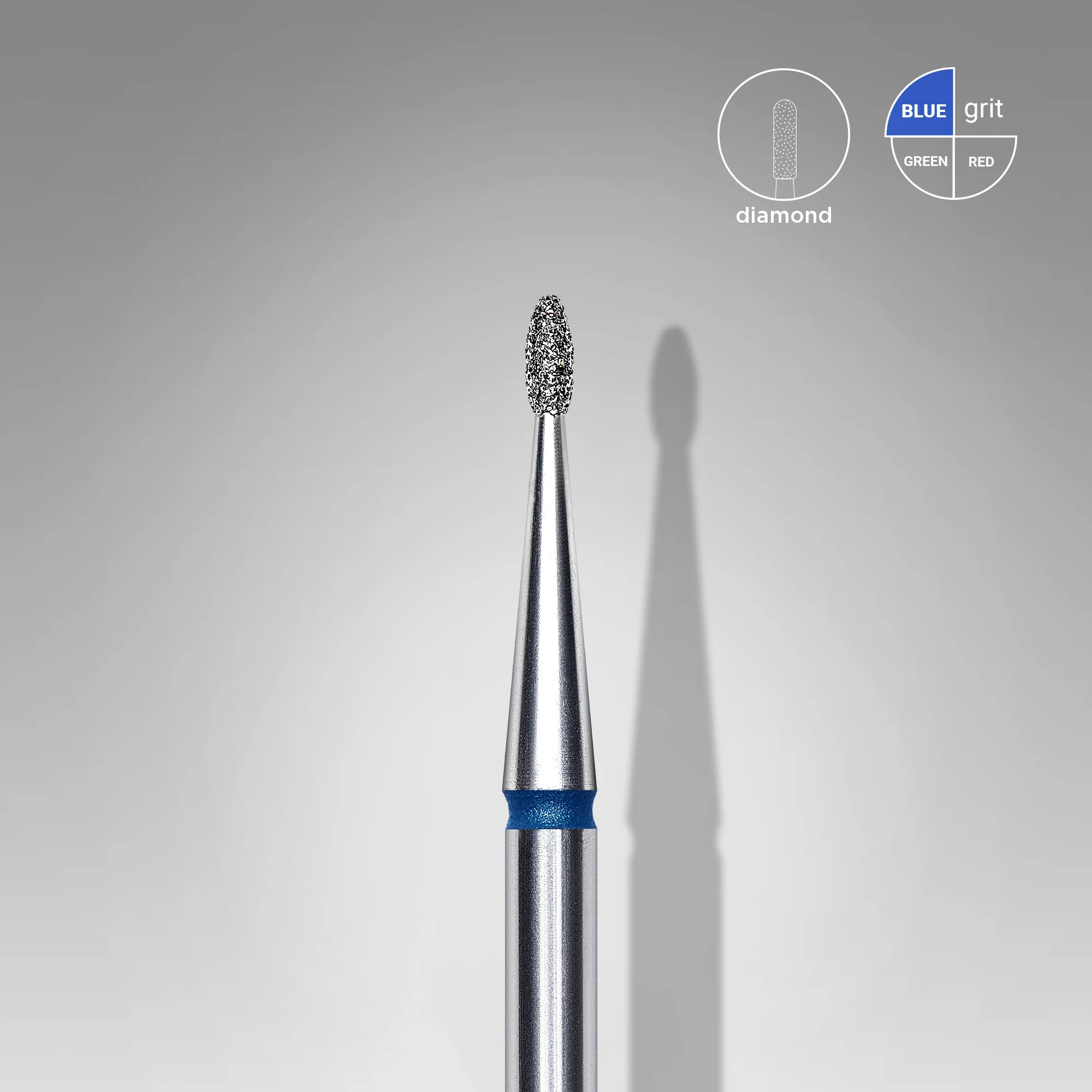 Queen's Cosmetics Marseille - Staleks pro - Embout diamant pour les ongles "Bourgeon" Bleu 1.2/3 MM STALEKS PRO
