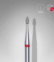 Queen's Cosmetics Marseille - Staleks pro - Embout diamant pour les ongles "Bourgeon" Rouge 1.6/3.4 MM STALEKS PRO