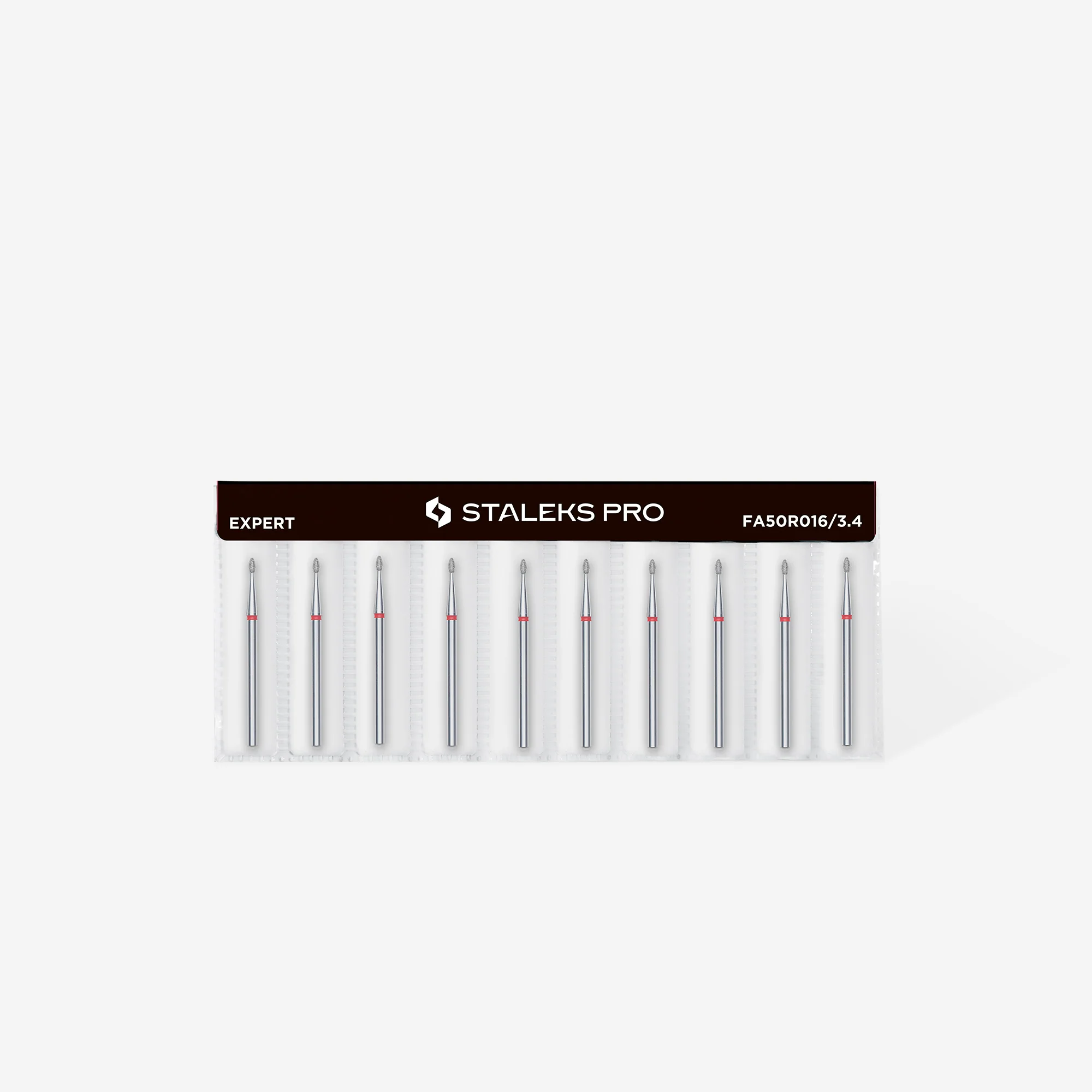 Queen's Cosmetics Marseille - Staleks pro - Embout diamant pour les ongles "Bourgeon" Rouge 1.6/3.4 MM STALEKS PRO