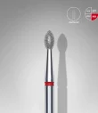 Queen's Cosmetics Marseille - Staleks pro - Embout diamant pour les ongles "Bourgeon pointu" Rouge 2.5/4.5 MM STALEKS PRO