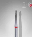 Queen's Cosmetics Marseille - Staleks pro - Embout diamant pour les ongles "Bourgeon" Rouge 1.8/4 MM STALEKS PRO