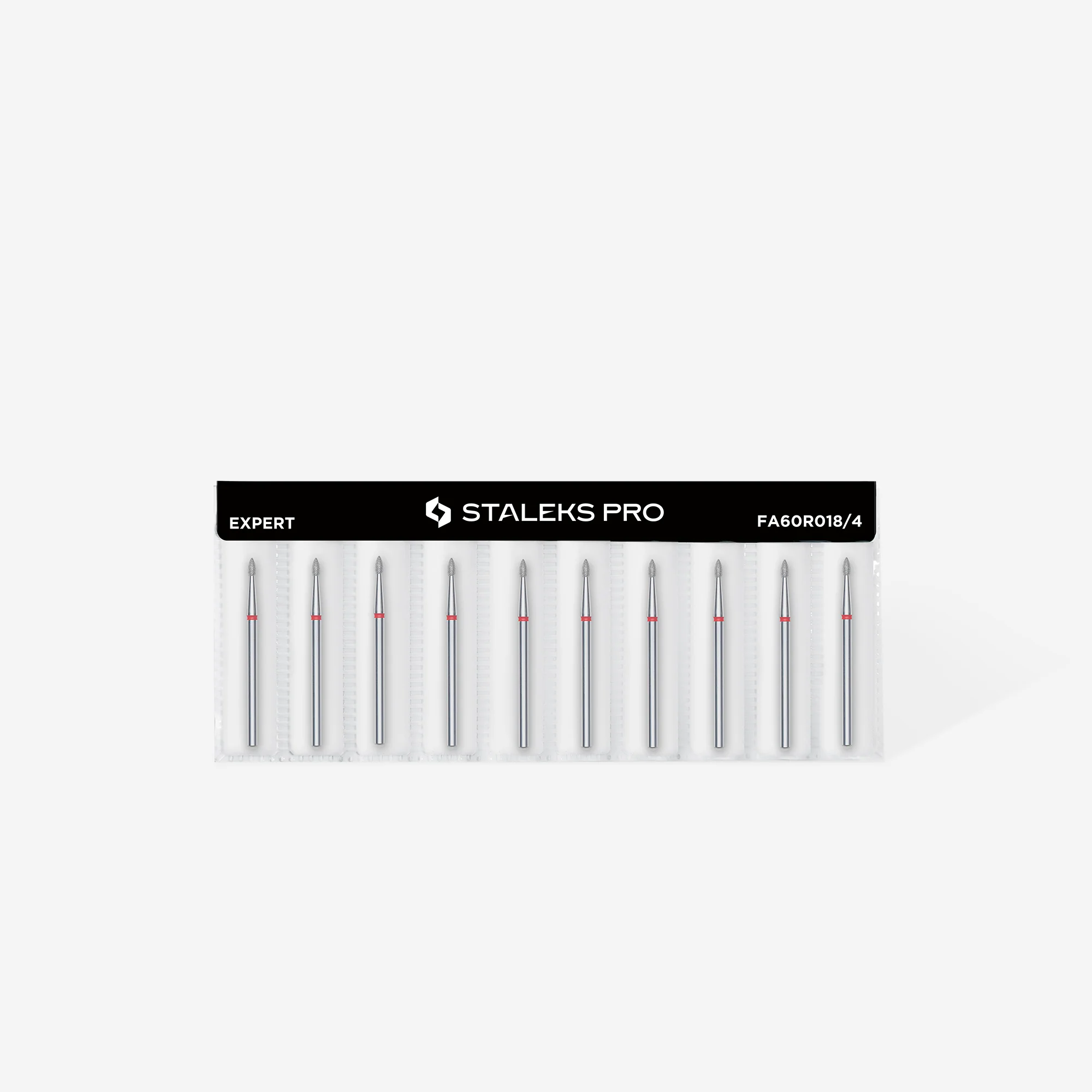 Queen's Cosmetics Marseille - Staleks pro - Embout diamant pour les ongles "Bourgeon" Rouge 1.8/4 MM STALEKS PRO