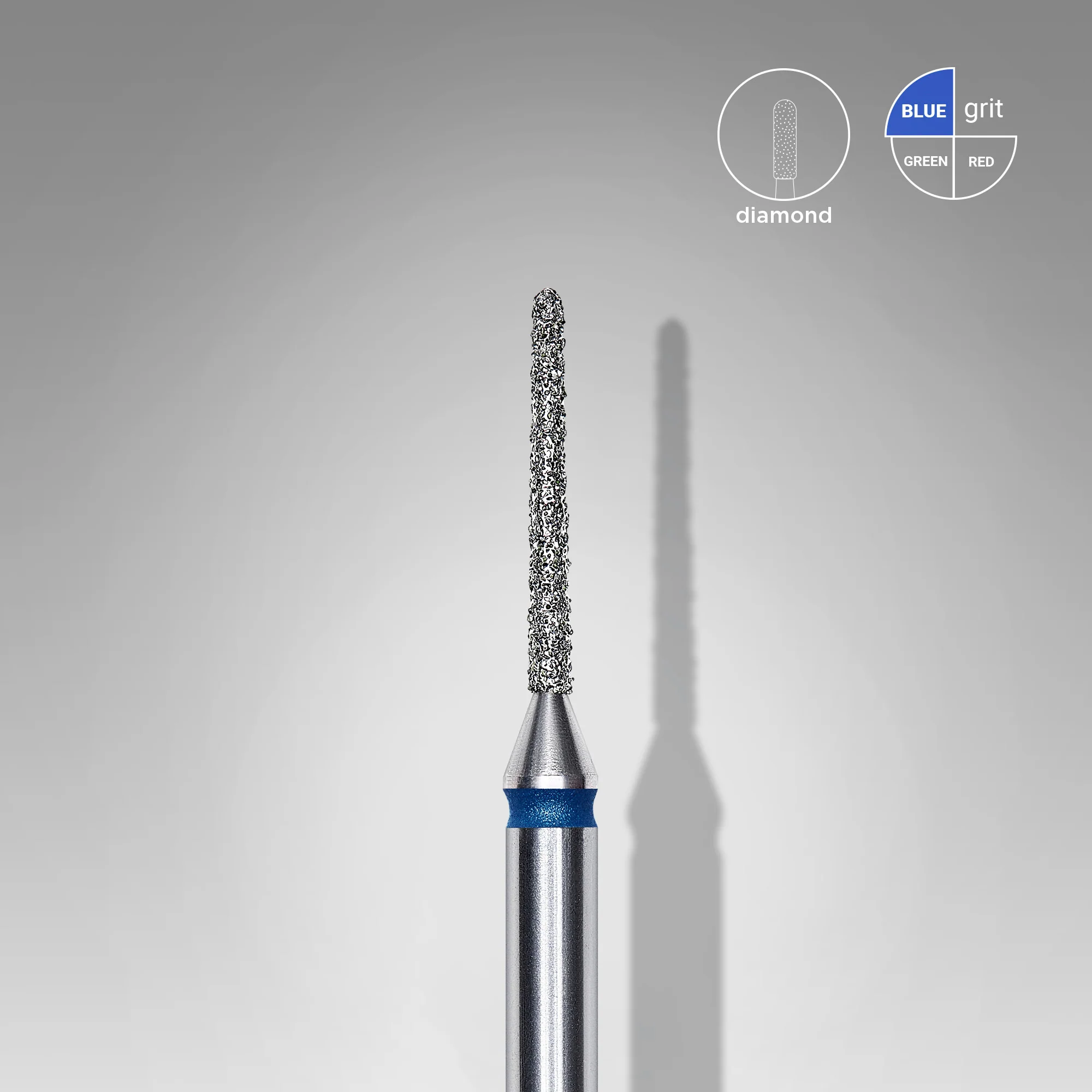 Queen's Cosmetics Marseille - Staleks pro - Embout diamant pour les ongles "Aiguille" Bleu 1/10 MM STALEKS PRO
