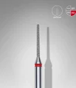 Queen's Cosmetics Marseille - Staleks pro - Embout diamant pour les ongles "Aiguille" Rouge 1/10 MM STALEKS PRO
