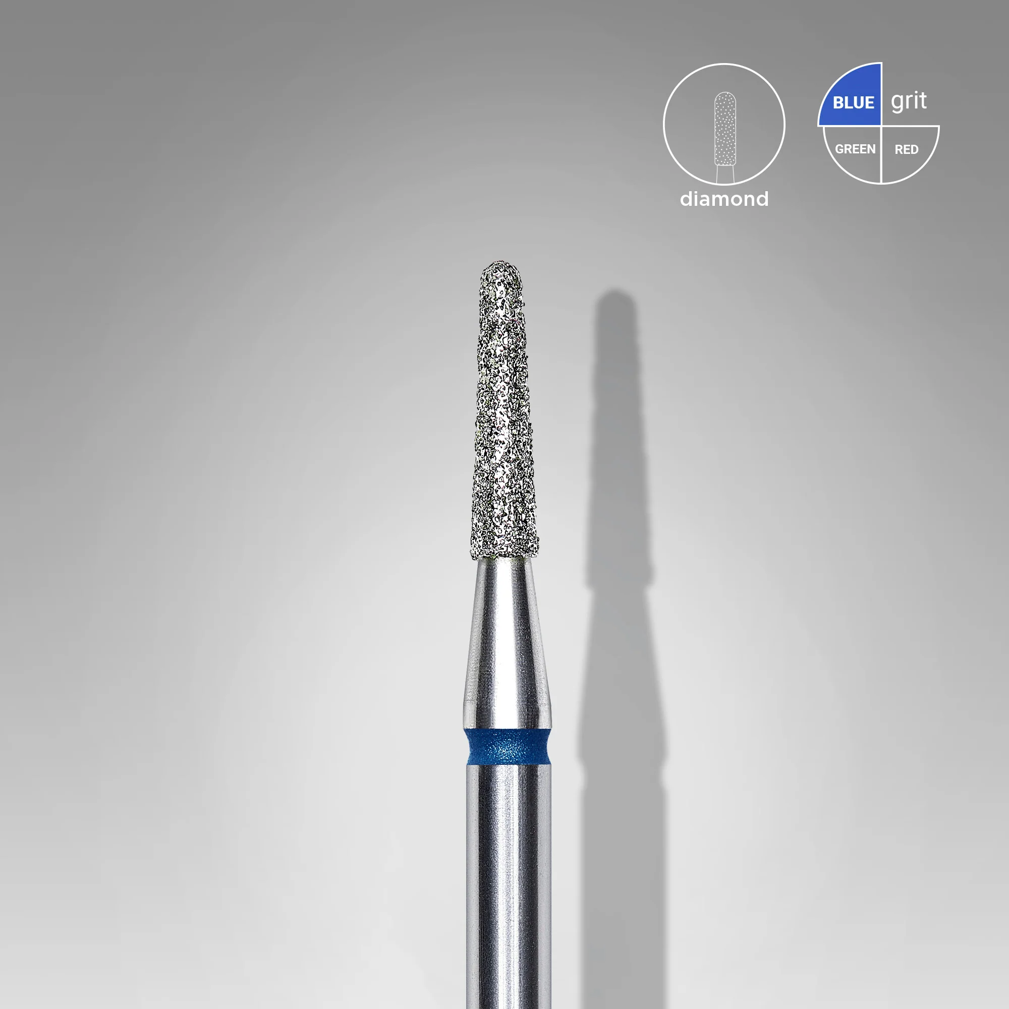 Queen's Cosmetics Marseille - Staleks pro - Embout diamant pour les ongles "Tronconique" Bleu 2.1/8 MM STALEKS PRO