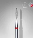 Queen's Cosmetics Marseille - Staleks pro - Embout diamant pour les ongles "Flamme" Rouge 1.6/8 MM STALEKS PRO