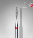 Queen's Cosmetics Marseille - Staleks pro - Embout diamant pour les ongles "Flamme" Rouge 1.4/8 MM STALEKS PRO
