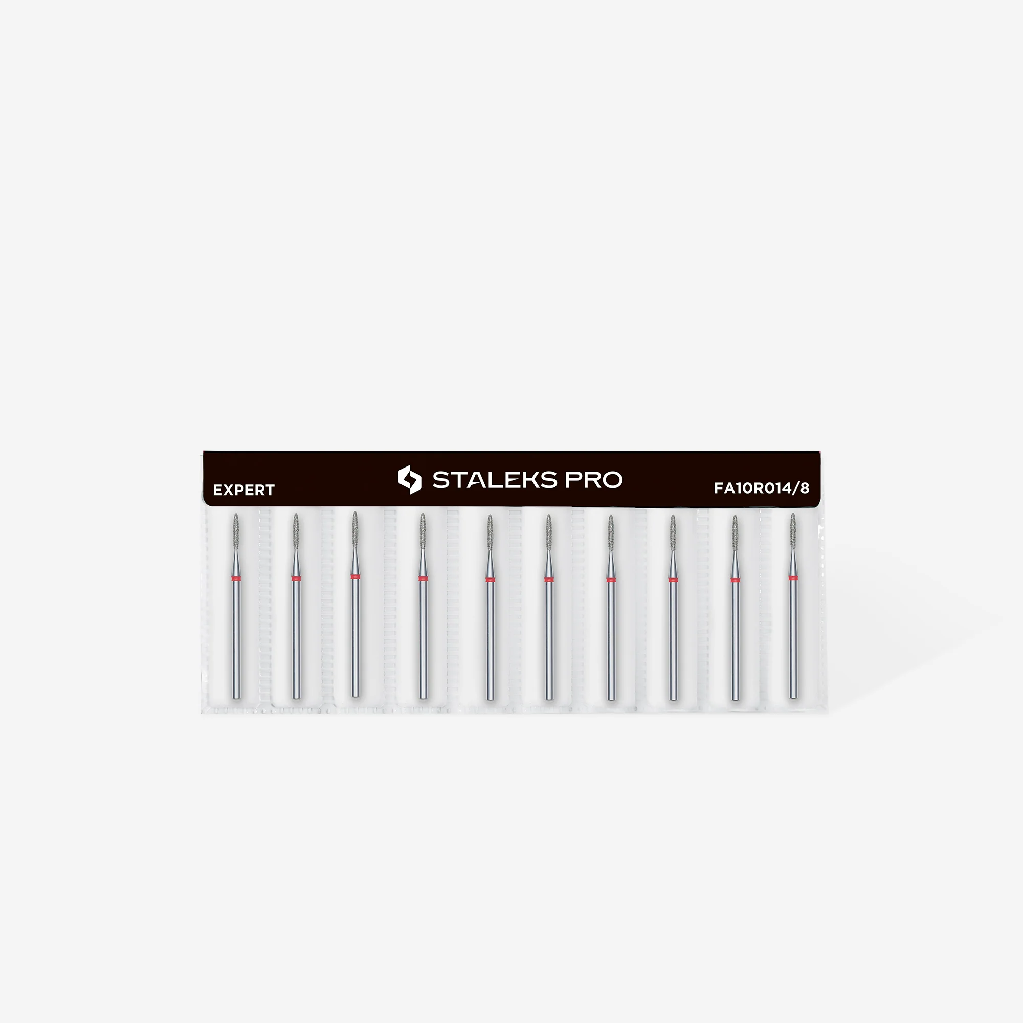 Queen's Cosmetics Marseille - Staleks pro - Embout diamant pour les ongles "Flamme" Rouge 1.4/8 MM STALEKS PRO