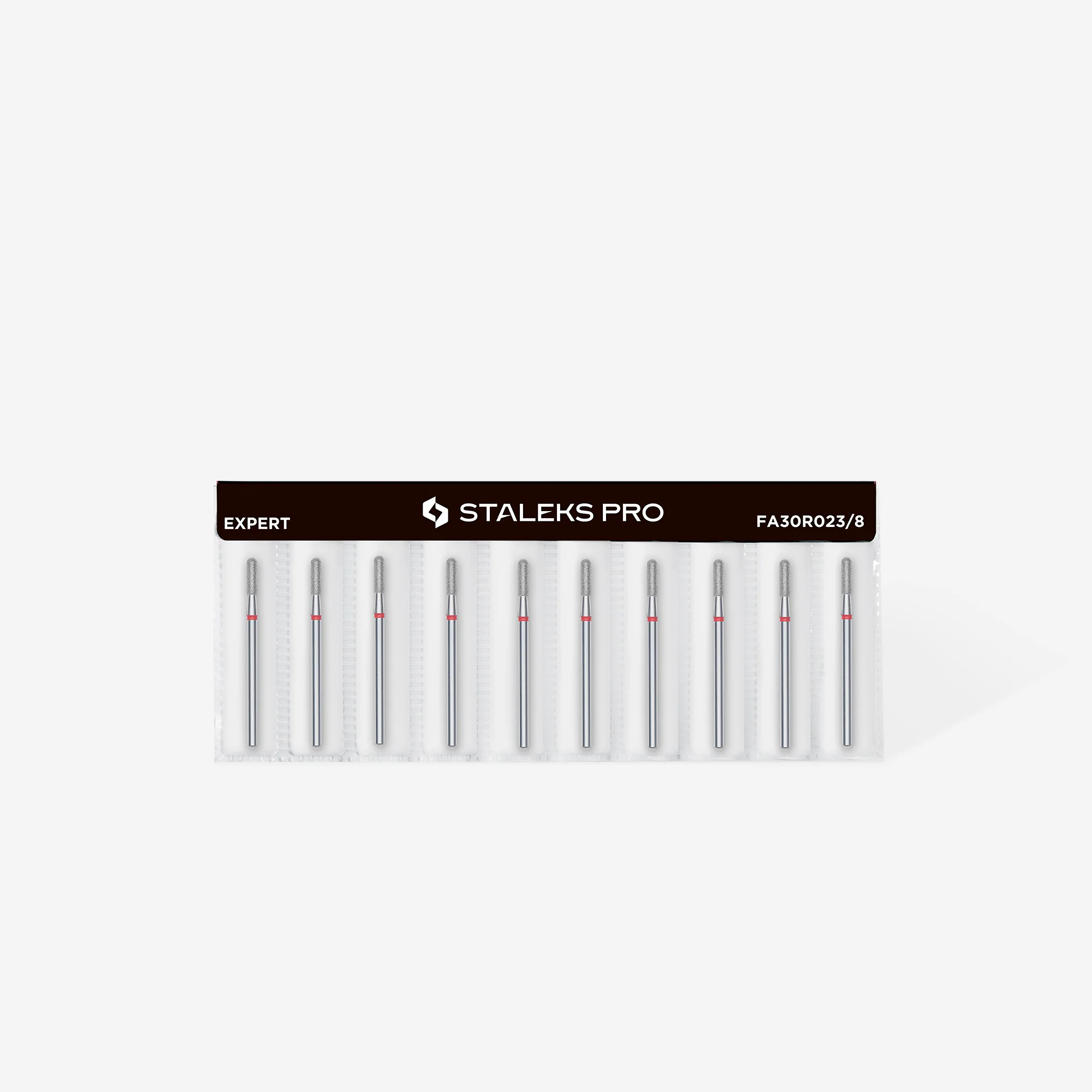 Queen's Cosmetics Marseille - Staleks pro - Embout diamant pour les ongles "Cylindre arrondi" Rouge 2.3/8 MM STALEKS PRO