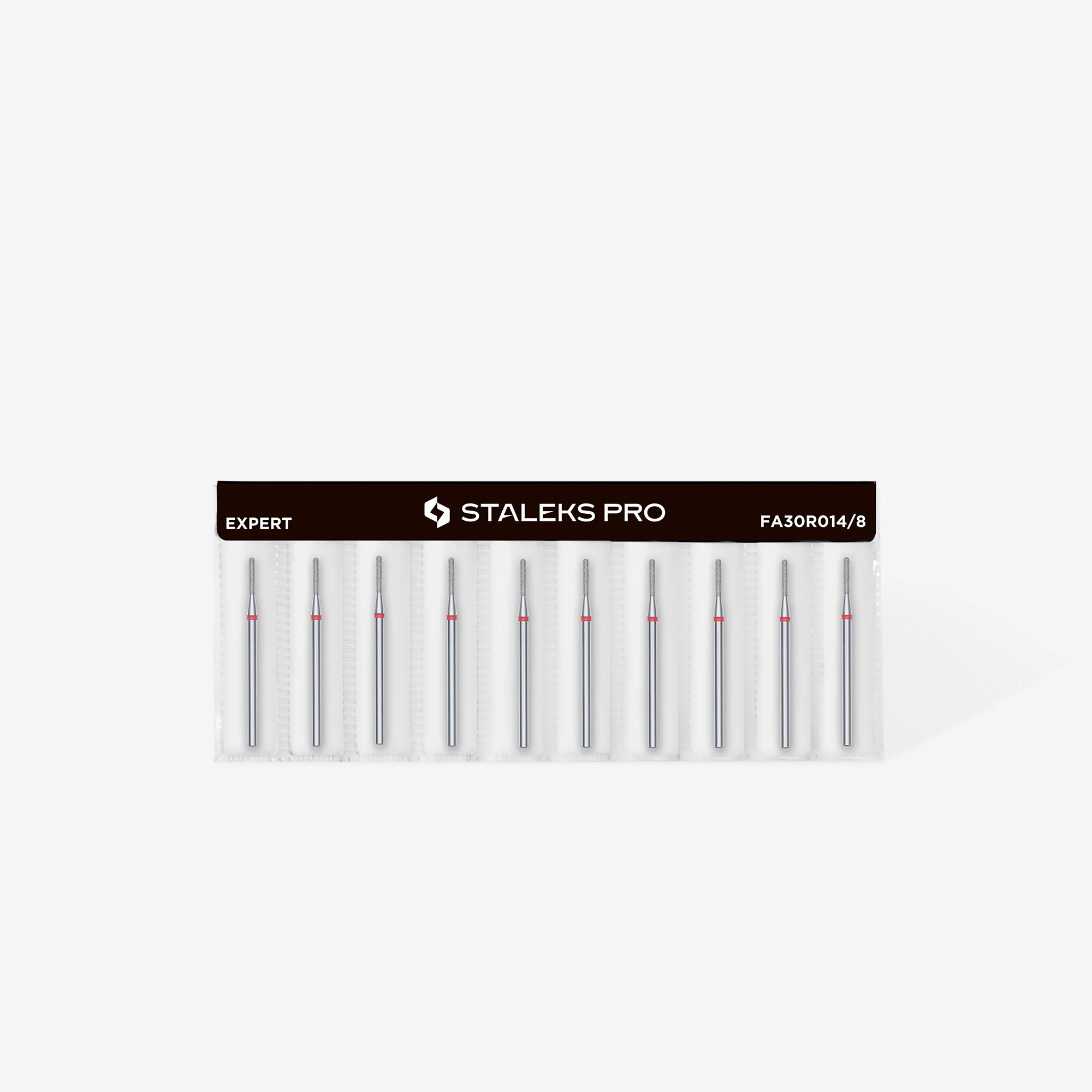 Queen's Cosmetics Marseille - Staleks pro - Embout diamant pour les ongles "Cylindre arrondi" Rouge 1.4/8 MM STALEKS PRO