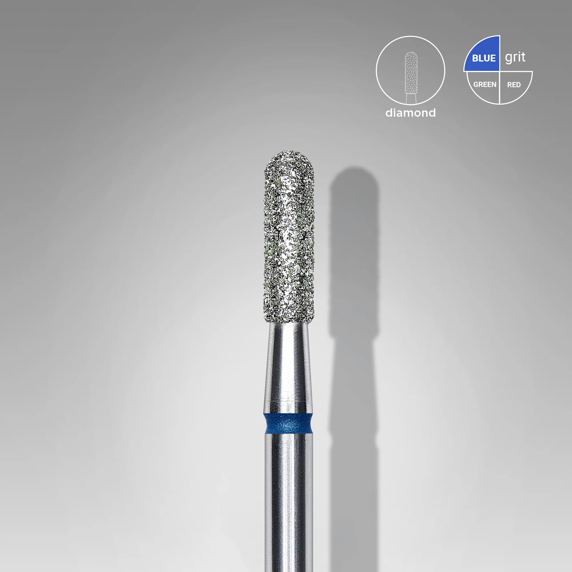 Queen's Cosmetics Marseille - Staleks pro - Embout diamant pour les ongles "Cylindre arrondi" Vert 2.3/8 MM STALEKS PRO