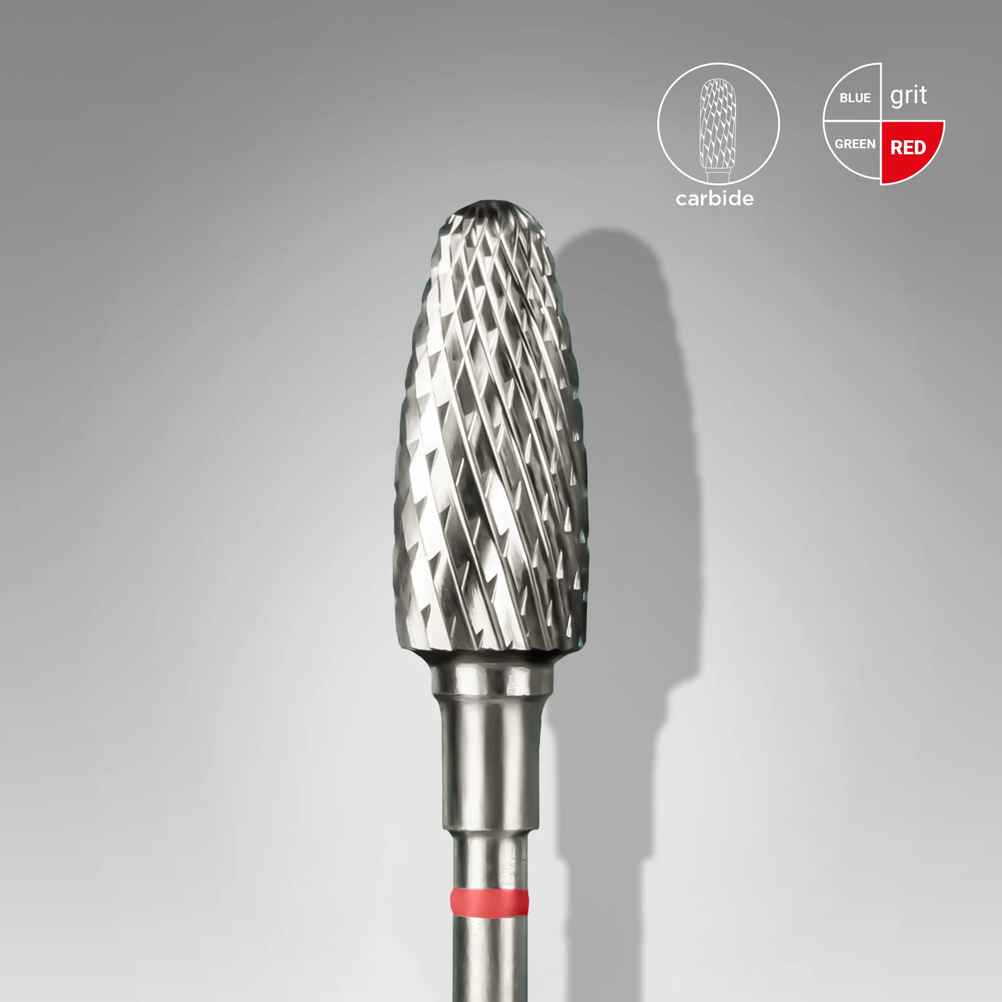 Queen's Cosmetics Marseille - Staleks pro - Embout en carbure pour les ongles "Épis de maïs" Rouge 6/14 MM STALEKS PRO