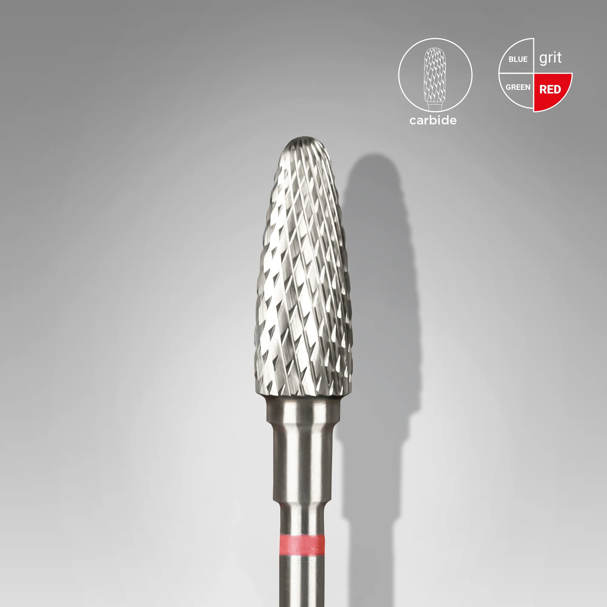 Queen's Cosmetics Marseille - Staleks pro - Embout en carbure pour les ongles "Épis de maïs" Rouge 5/13 MM STALEKS PRO