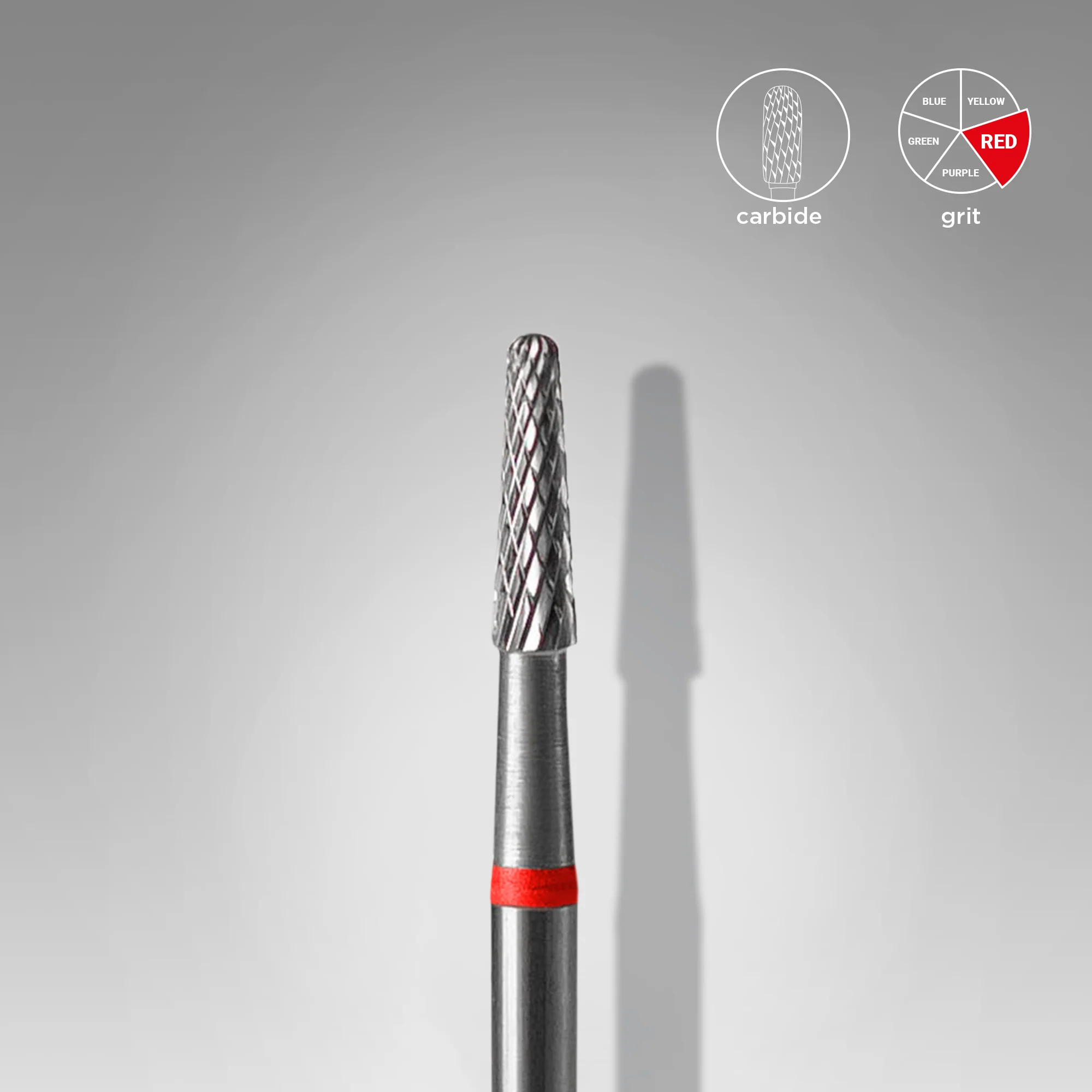 Queen's Cosmetics Marseille - Staleks pro - Embout en carbure pour les ongles "Épis de maïs" Rouge 2.3/8 MM STALEKS PRO