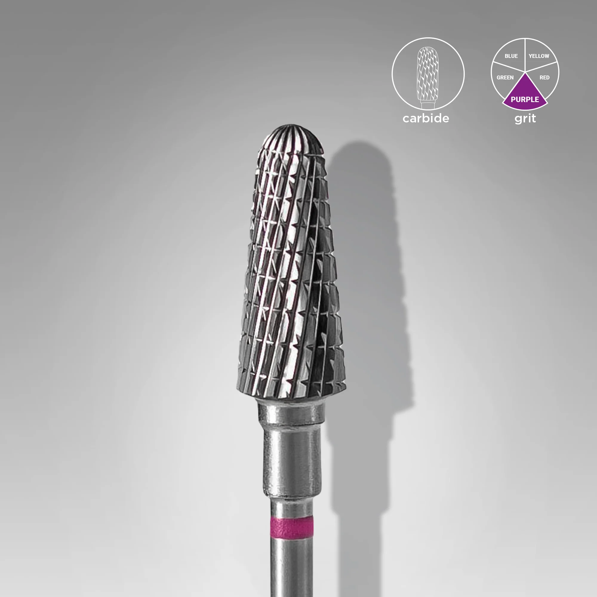 Queen's Cosmetics Marseille - Staleks pro - Embout en carbure pour les ongles "Tronconique" Violet 6/14 MM STALEKS PRO