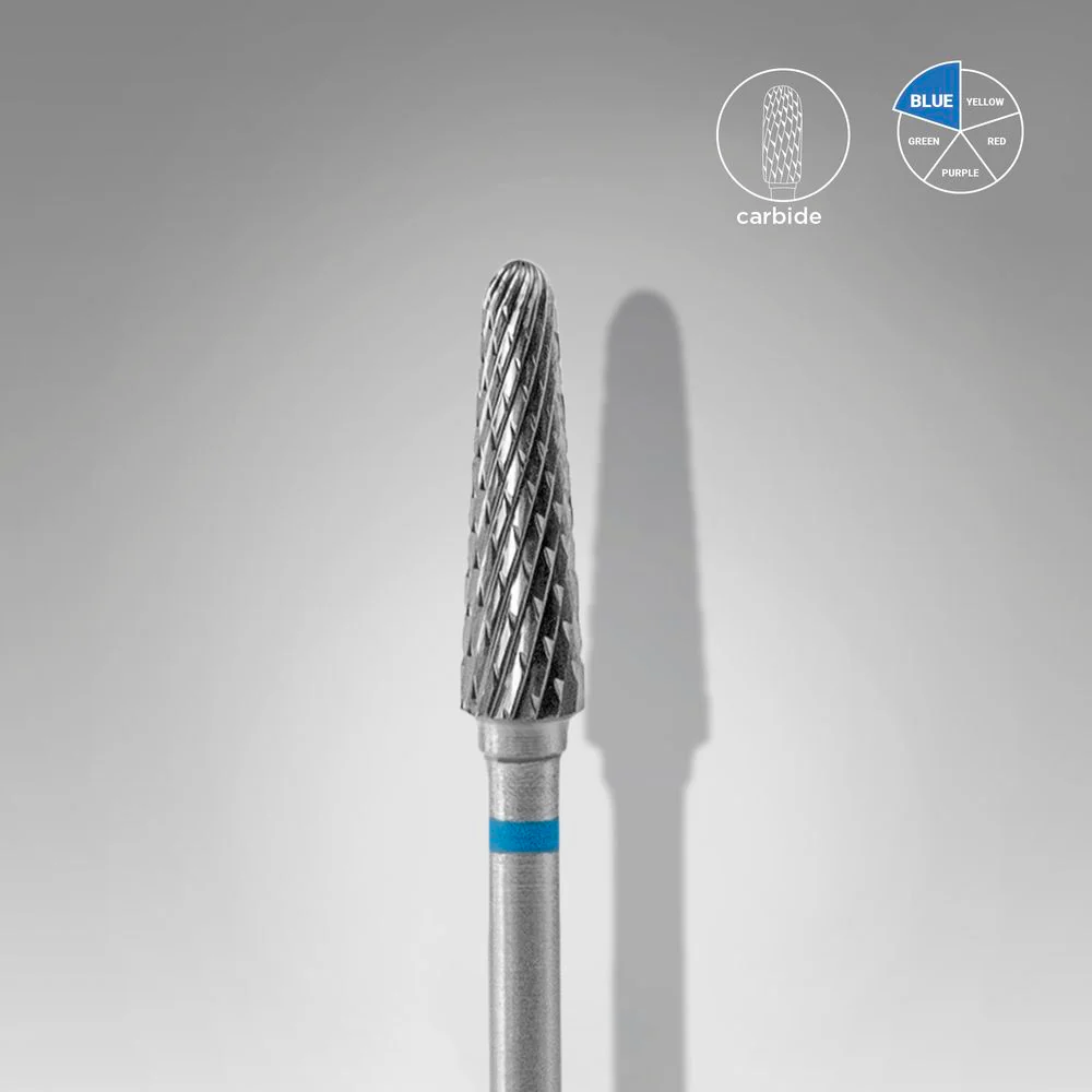 Queen's Cosmetics Marseille - Staleks pro - Embout en carbure pour les ongles "Tronconique" Bleu 4/13 MM STALEKS PRO