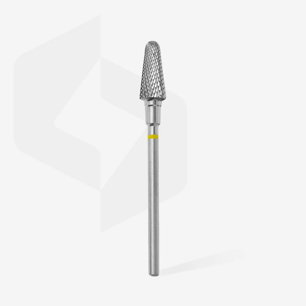 Queen's Cosmetics Marseille - Staleks pro - Embout en carbure pour les ongles "Tronconique" Jaune 6/14 MM STALEKS PRO