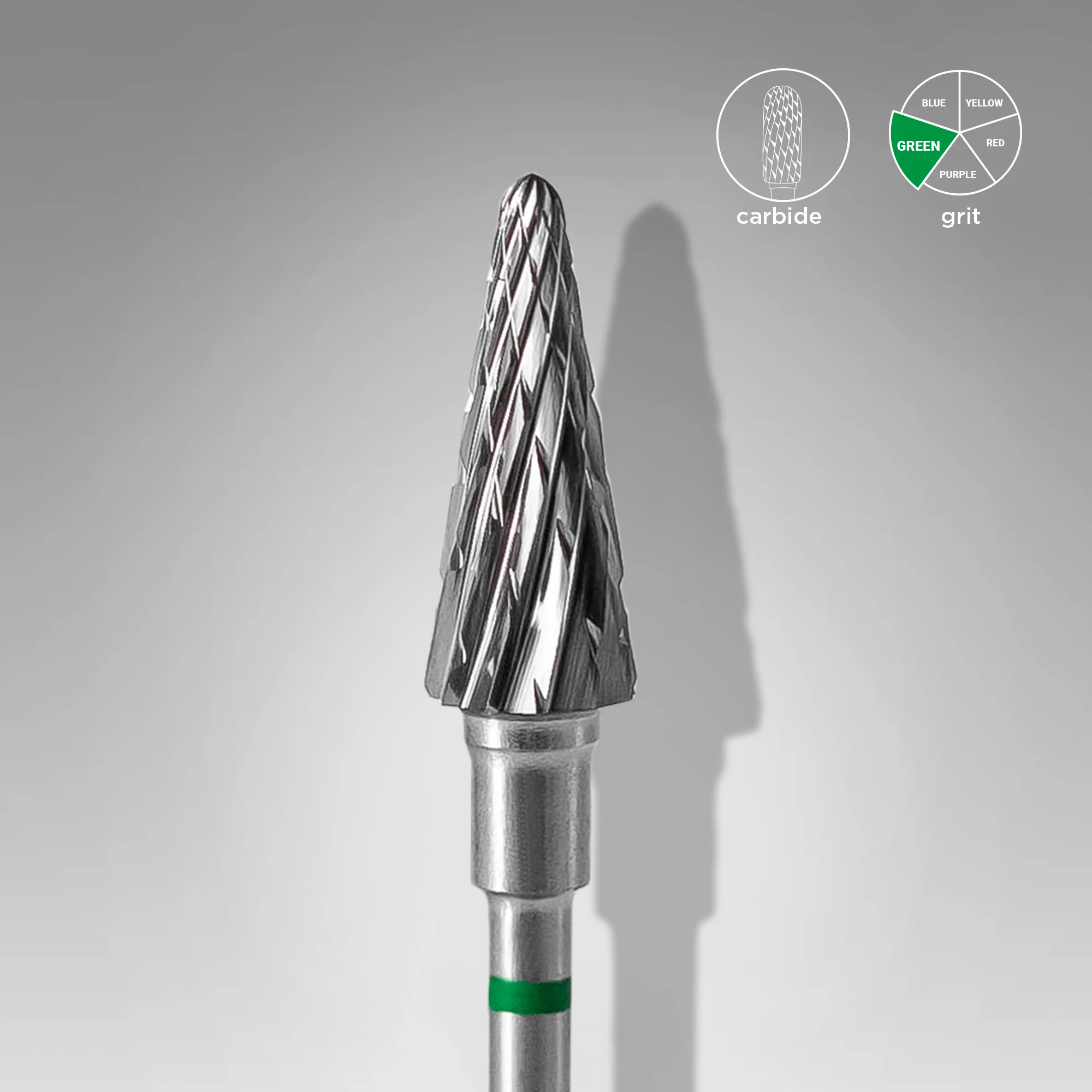 Queen's Cosmetics Marseille - Staleks pro - Embout en carbure pour les ongles "Épis de maïs" Vert 6/14 MM STALEKS PRO
