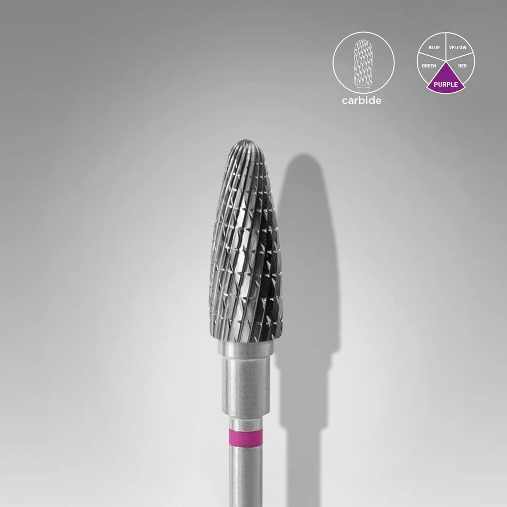 Queen's Cosmetics Marseille - Staleks pro - Embout en carbure pour les ongles "Épis de maïs" Violet 5/13 MM STALEKS PRO