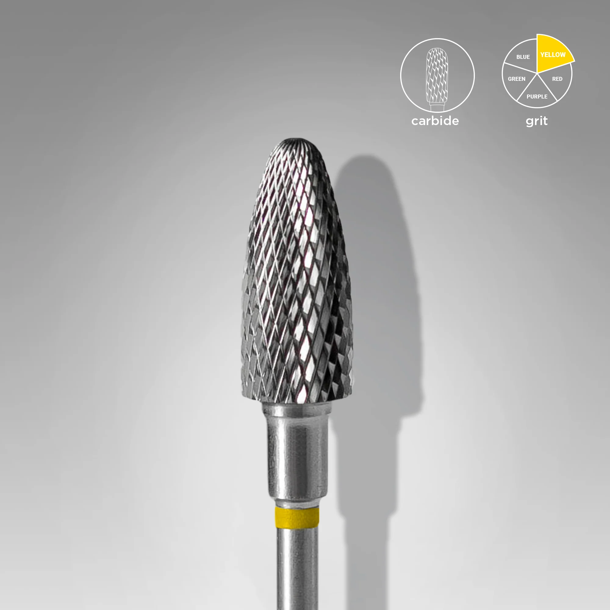 Queen's Cosmetics Marseille - Staleks pro - Embout en carbure pour les ongles "Épis de maïs" Jaune 6/14 MM STALEKS PRO