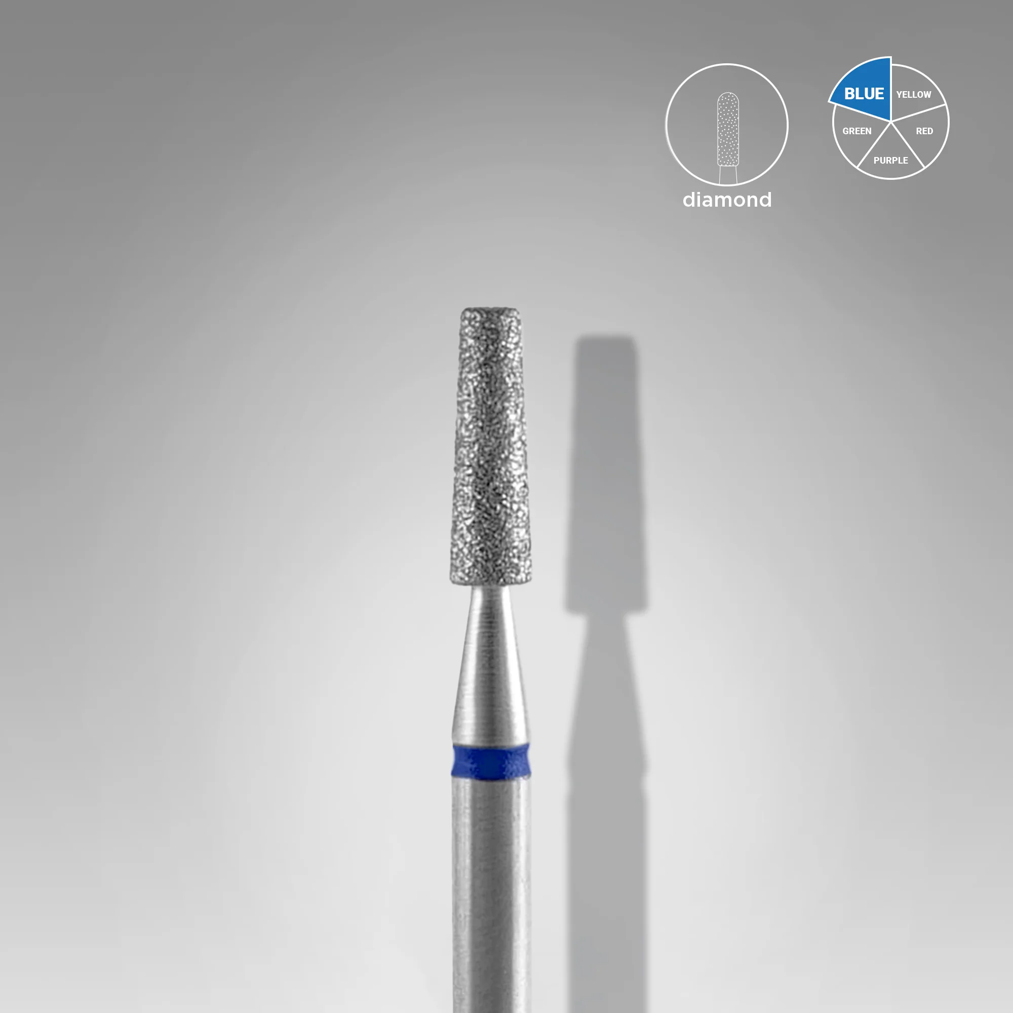 Queen's Cosmetics Marseille - Staleks pro - Embout diamant pour les ongles "Tronconique" Bleu 2.5/8 MM STALEKS PRO